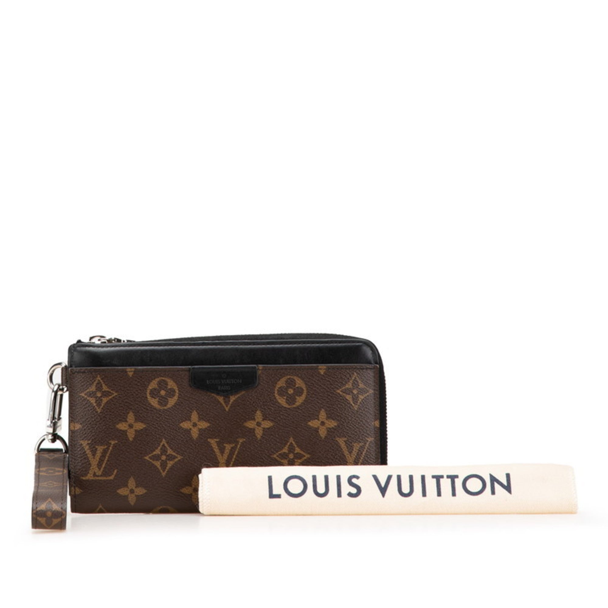 Louis Vuitton Monogram Macassar Black Brown Monogram Macassar Leather Coin Purse/Coin Case (Pre-Owned)