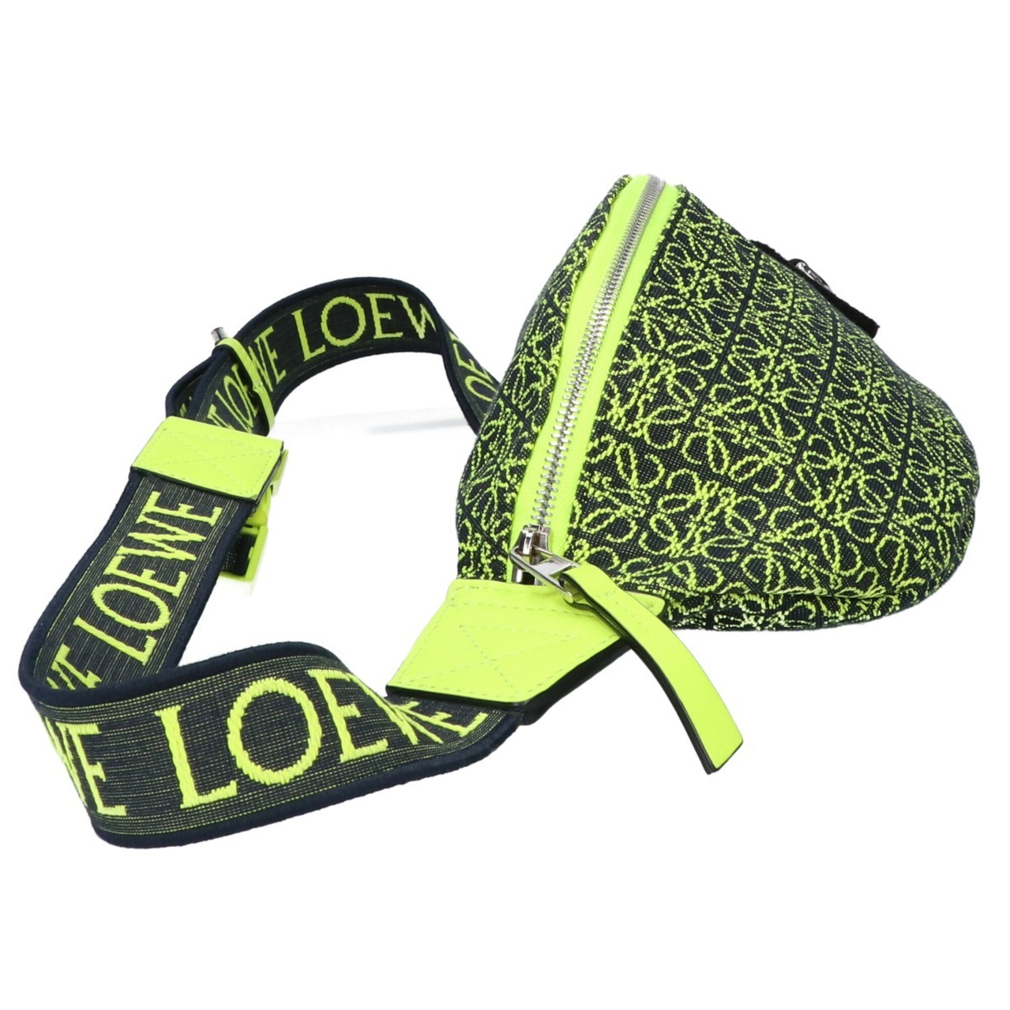 Loewe Black Yellow Canvas Sling Bag (Pre-Owned)