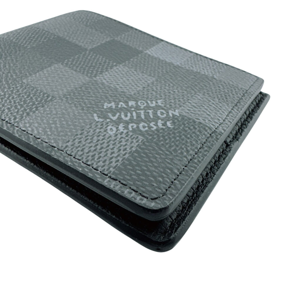 Louis Vuitton Black Damier Canvas Wallet (Bi-Fold) (Pre-Owned)
