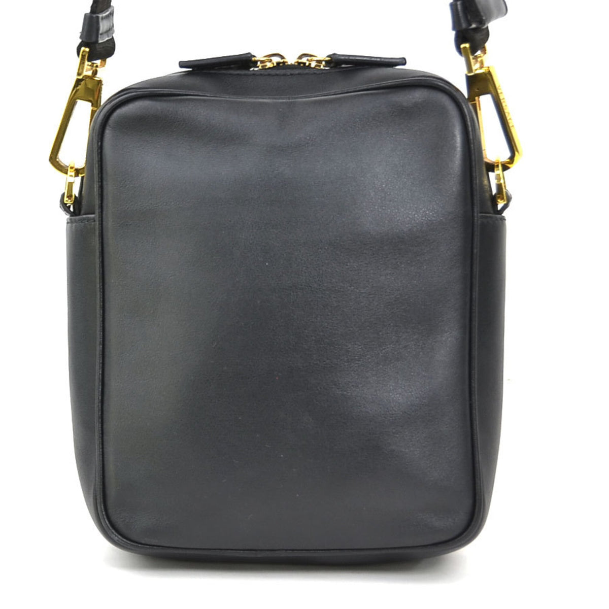 Versace Black Leather Shoulder Bag (Pre-Owned)