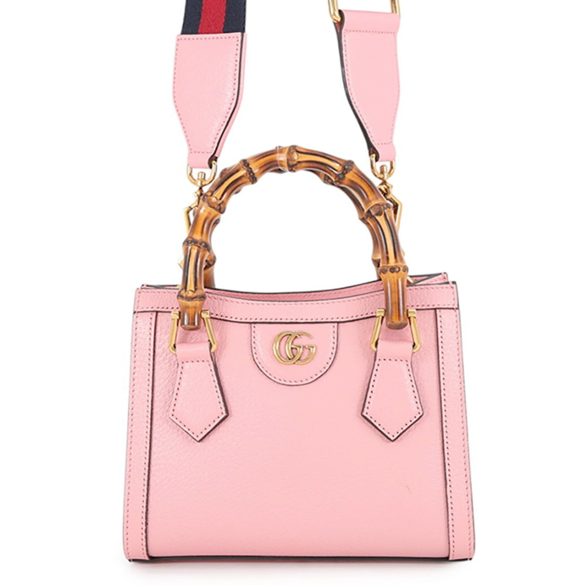 Gucci Pink Leather Handbag Tote Bag (Pre-Owned)