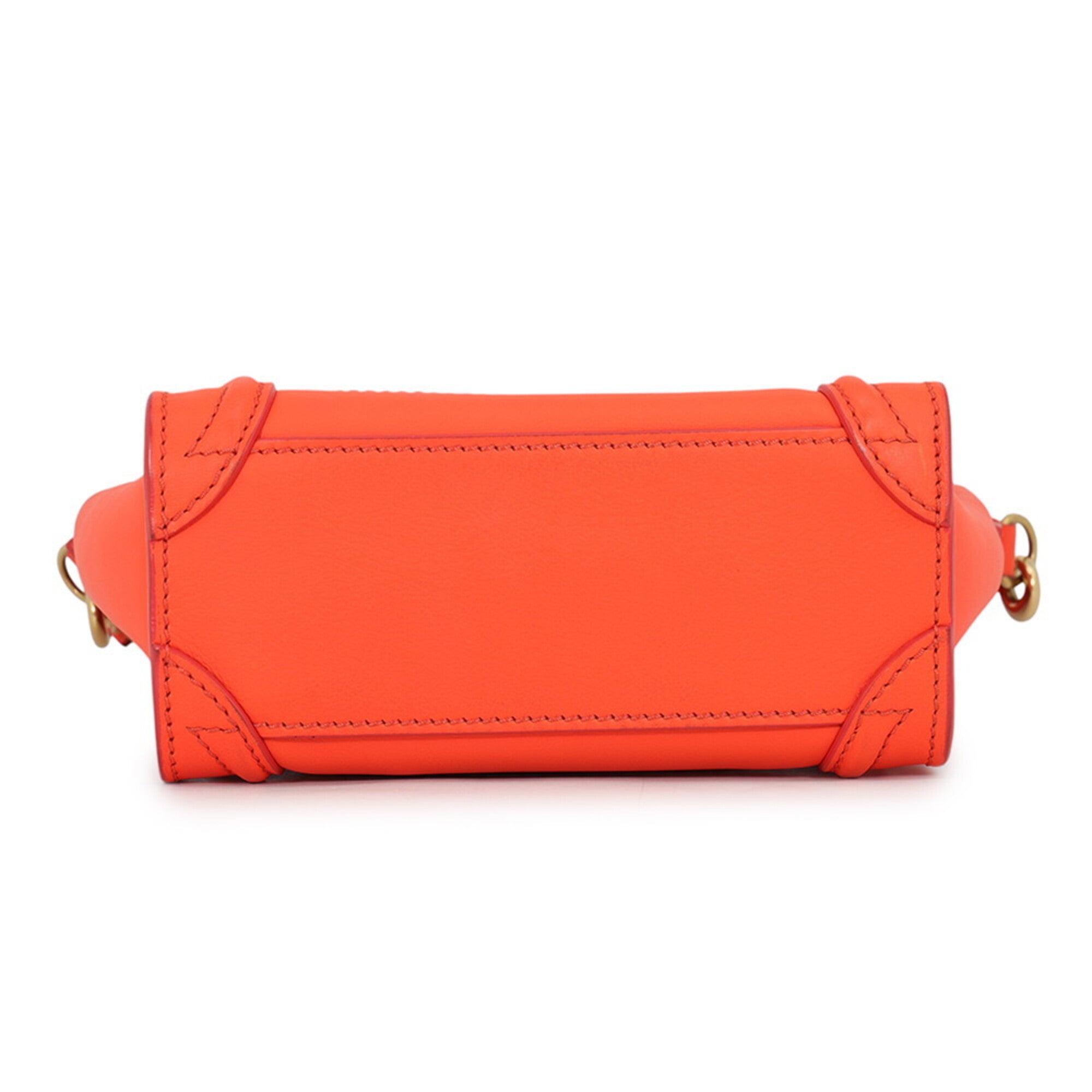 Celine Orange Leather Handbag Shoulder Bag (Pre-Owned)