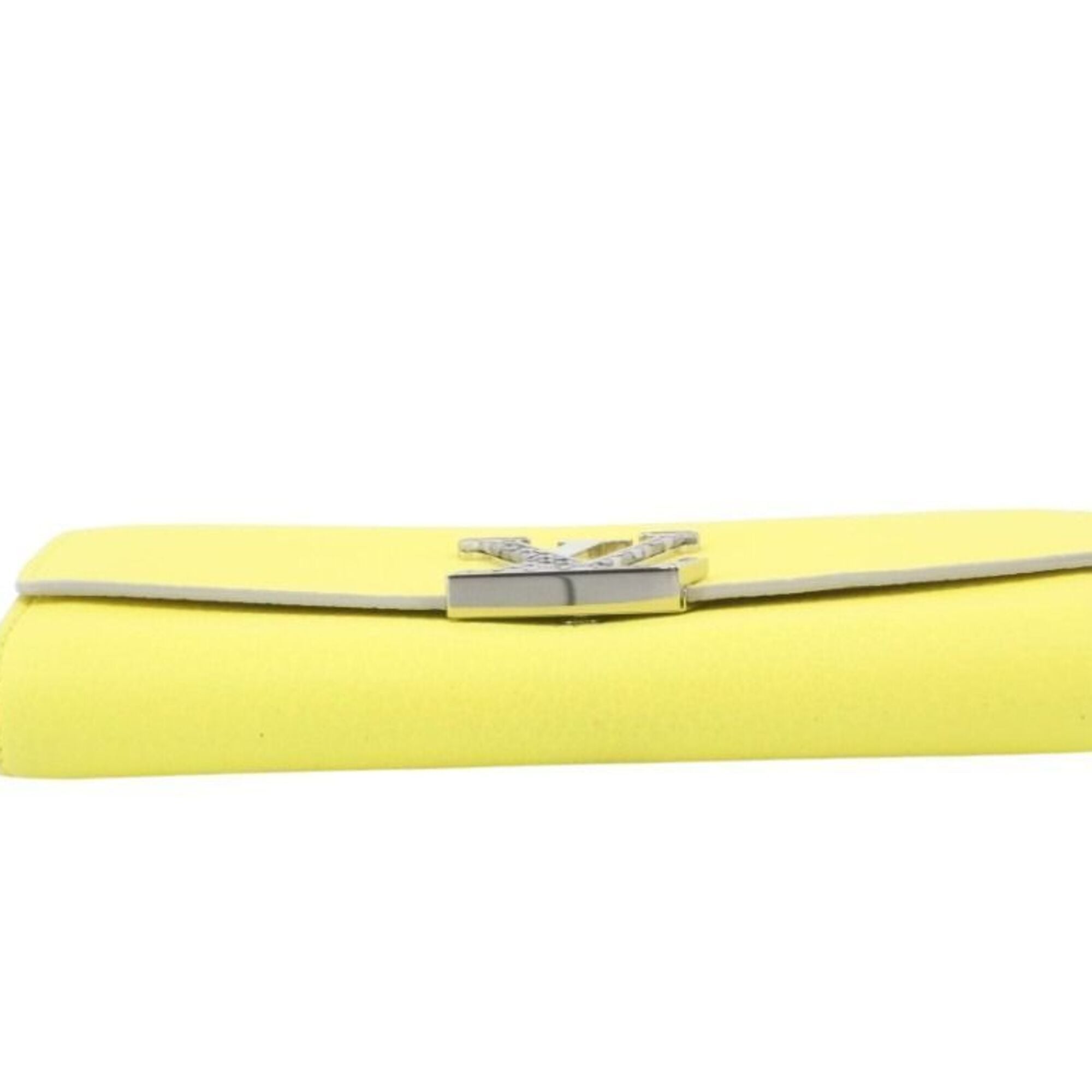 Louis Vuitton Yellow Leather Long Wallet (Bi-Fold) (Pre-Owned)