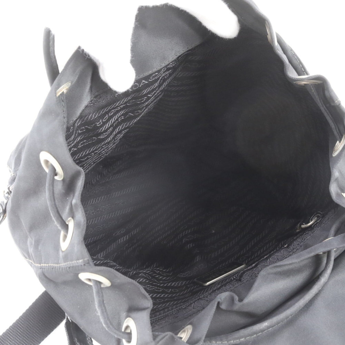 Prada Black Leather Nylon Backpack (Pre-Owned)