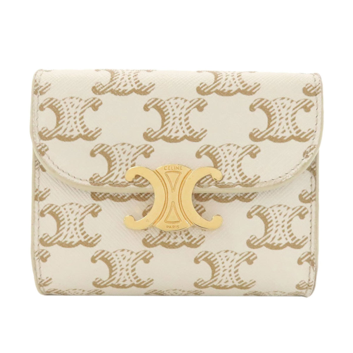 Celine White Leather Wallet (Tri-Fold) (Pre-Owned)