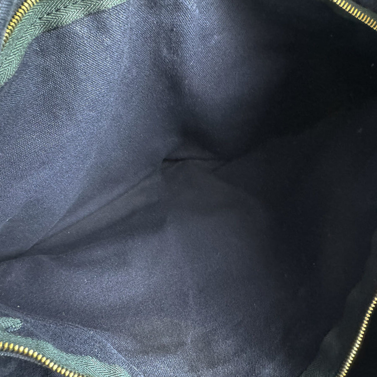 Hermes Brown Navy Canvas Handbag (Pre-Owned)