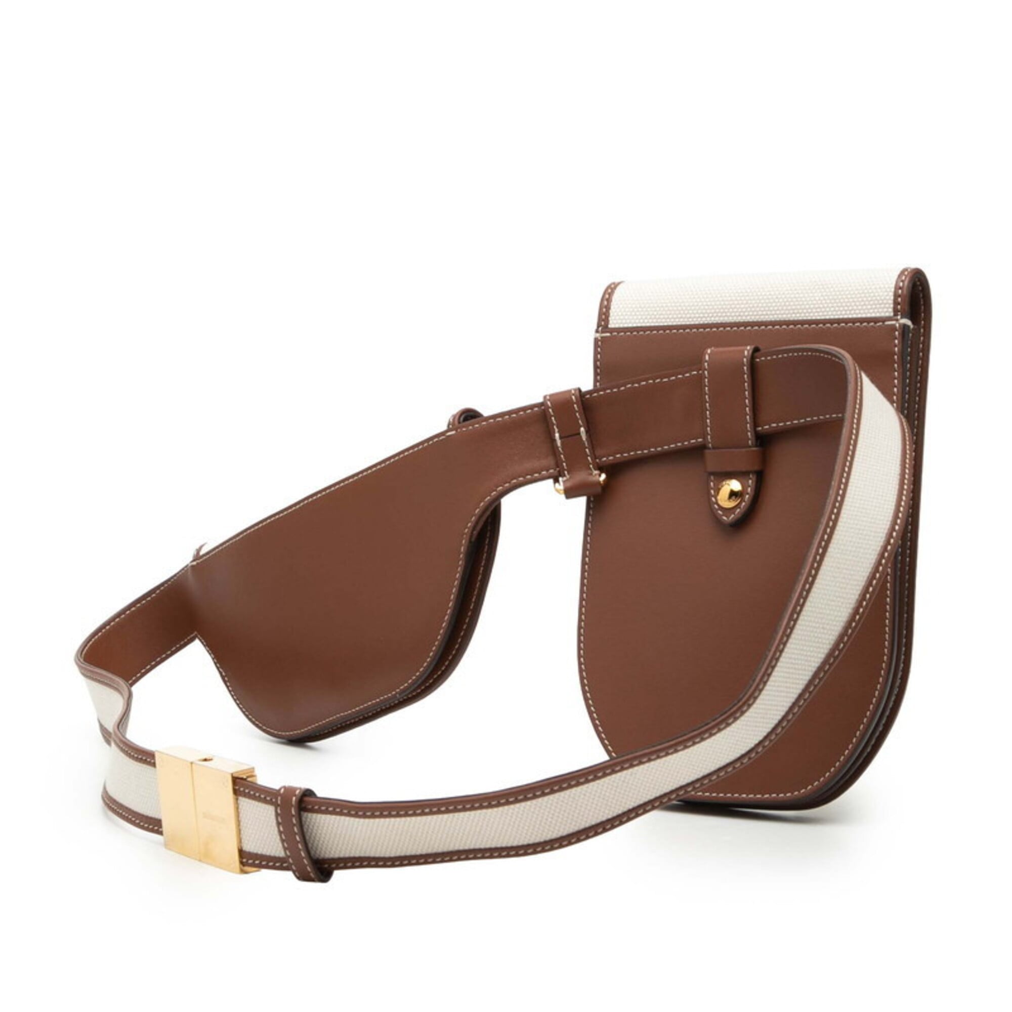Burberry Canvas Leather Sling Bag (Pre-Owned)