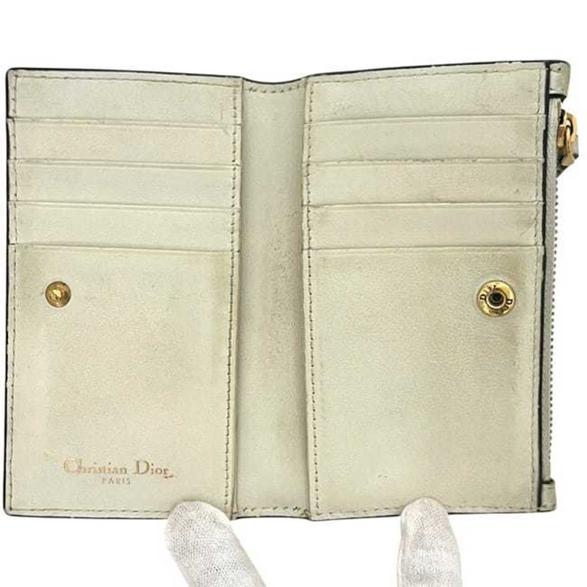 Christian Dior Beige Leather Wallet (Bi-Fold) (Pre-Owned)