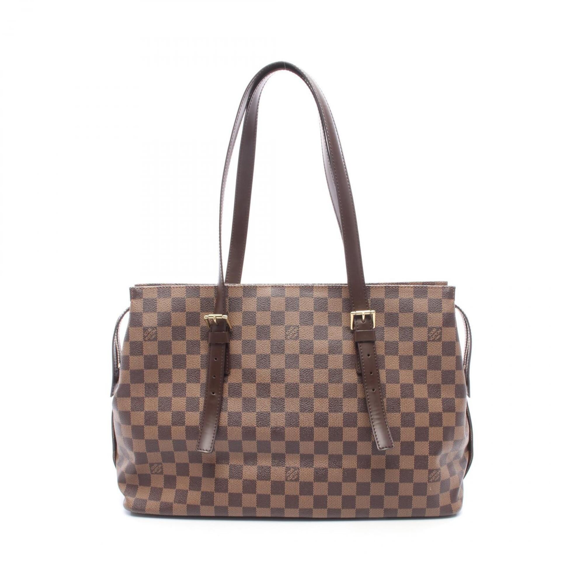 Louis Vuitton Brown Damier Canvas Coated Canvas Damier Canvas Leather Handbag Tote Bag (Pre-Owned)