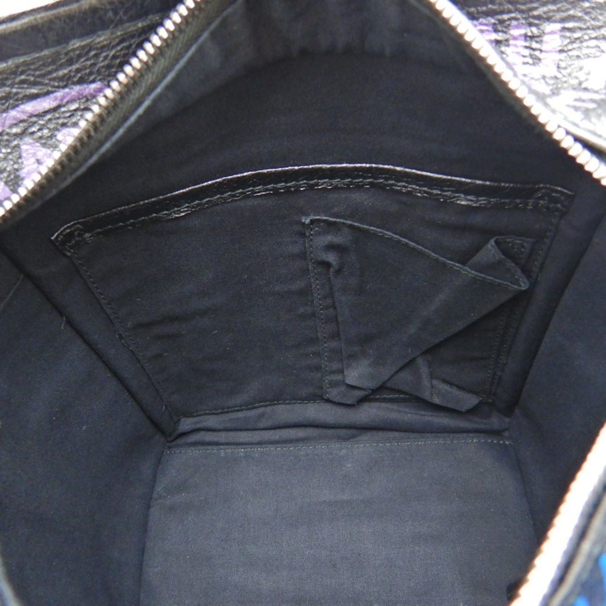 Balenciaga Black Blue Leather Handbag (Pre-Owned)
