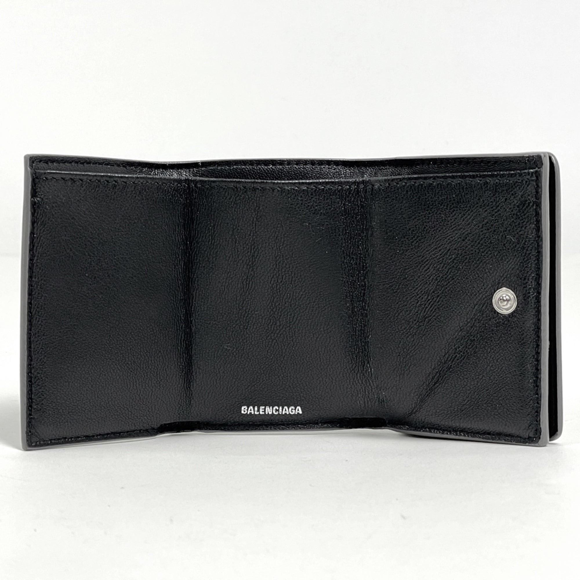 Balenciaga Silver Leather Wallet (Tri-Fold) (Pre-Owned)
