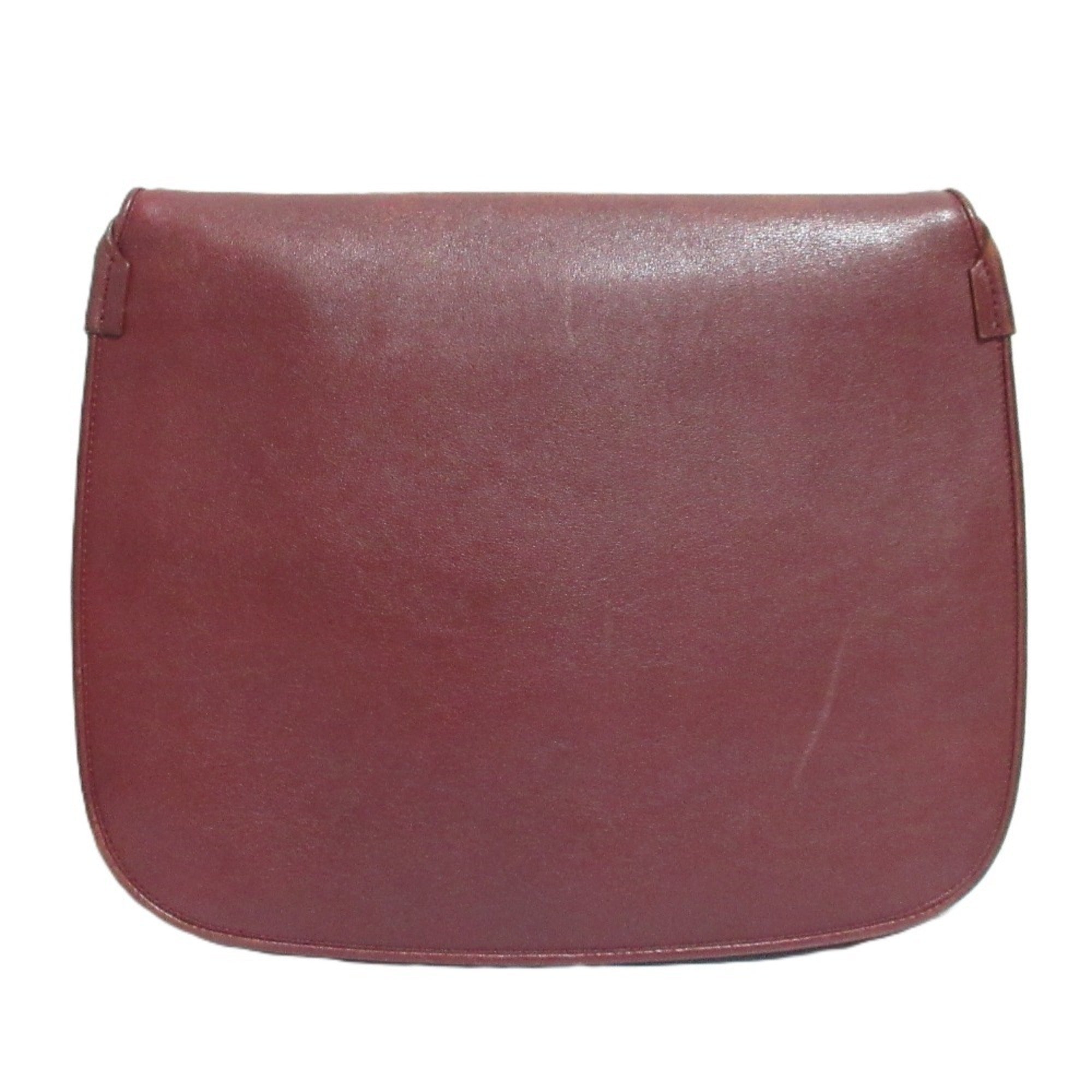 Cartier Bordeaux Leather Shoulder Bag (Pre-Owned)