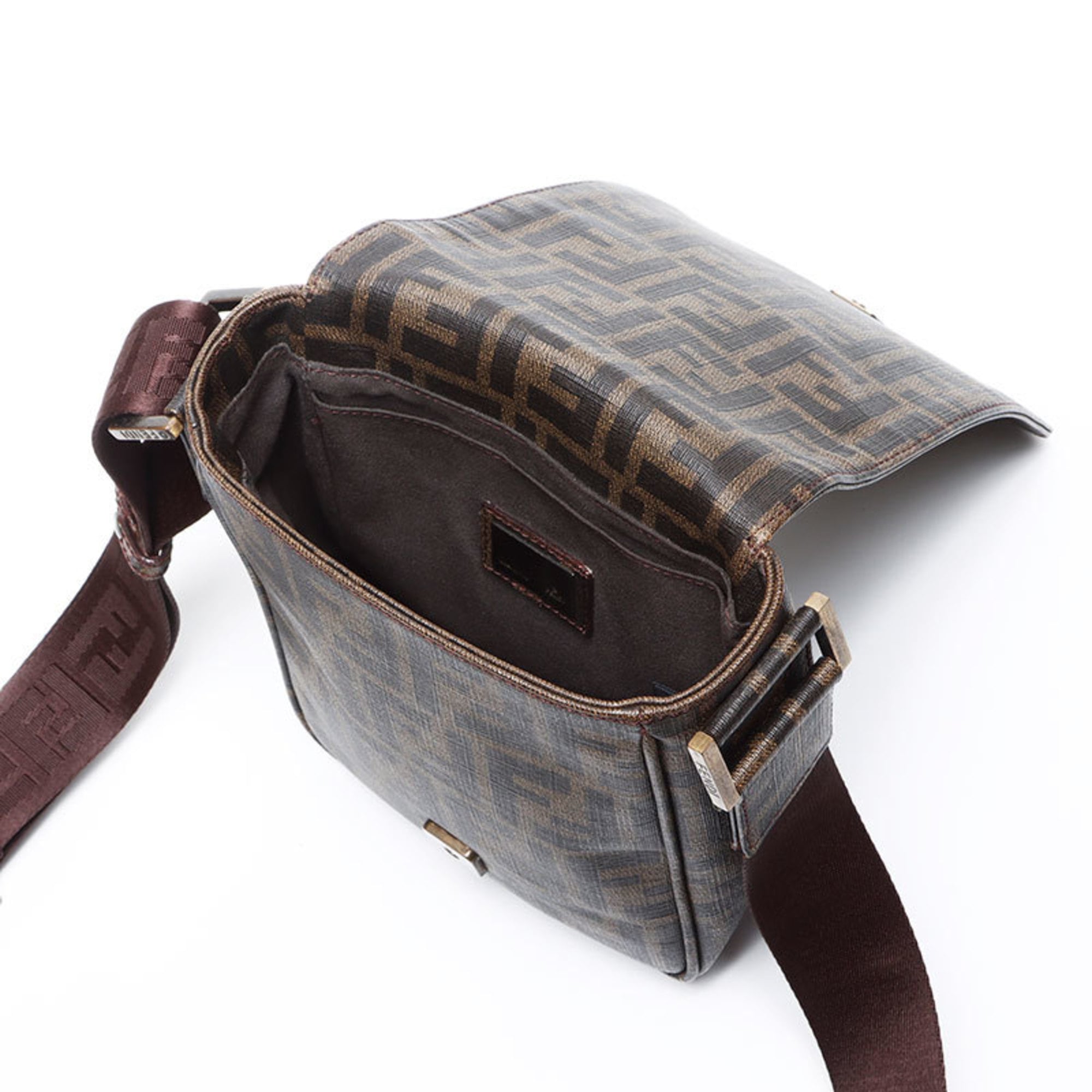 Fendi Brown Pvc Shoulder Bag (Pre-Owned)