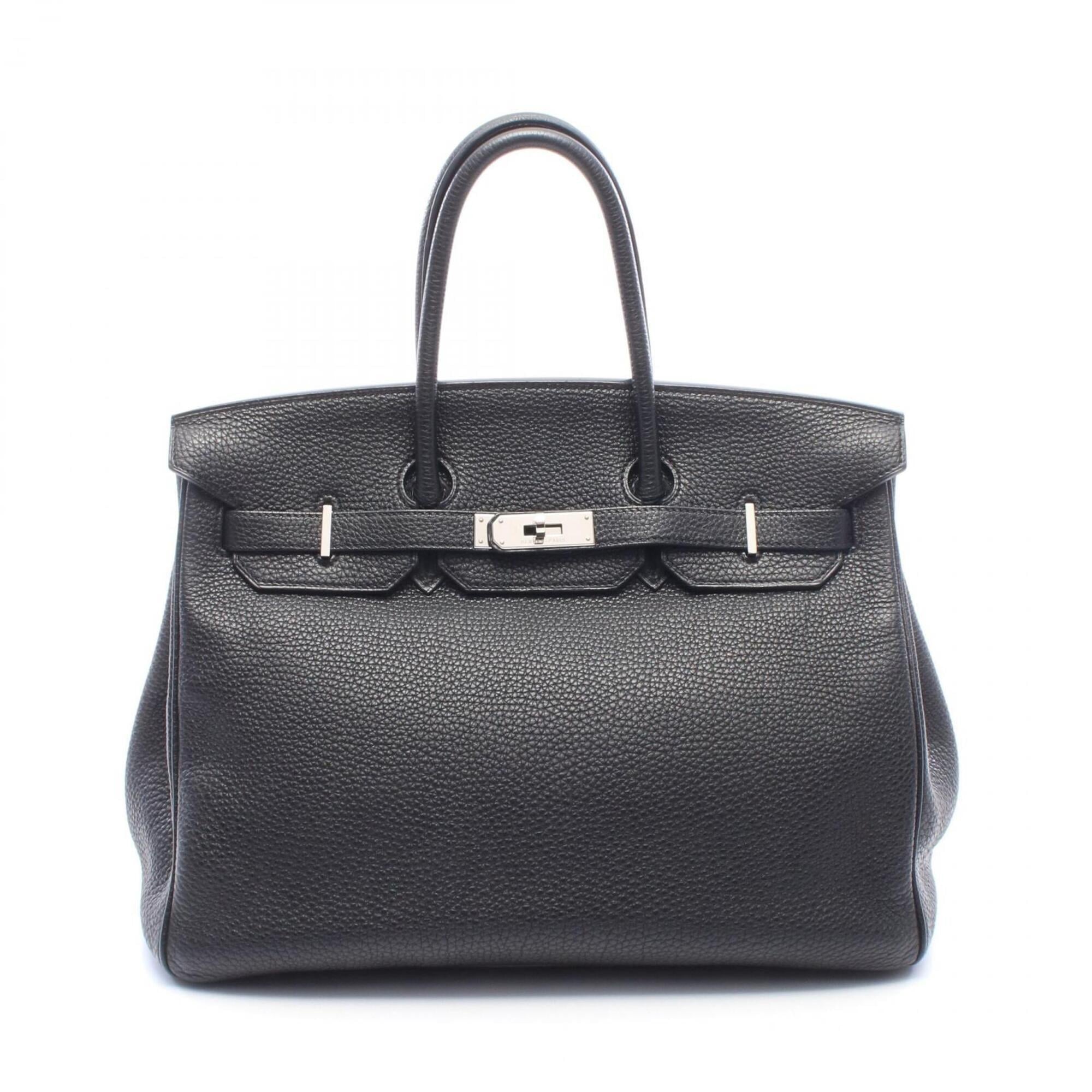 Hermes Black Togo Leather Leather Handbag (Pre-Owned)