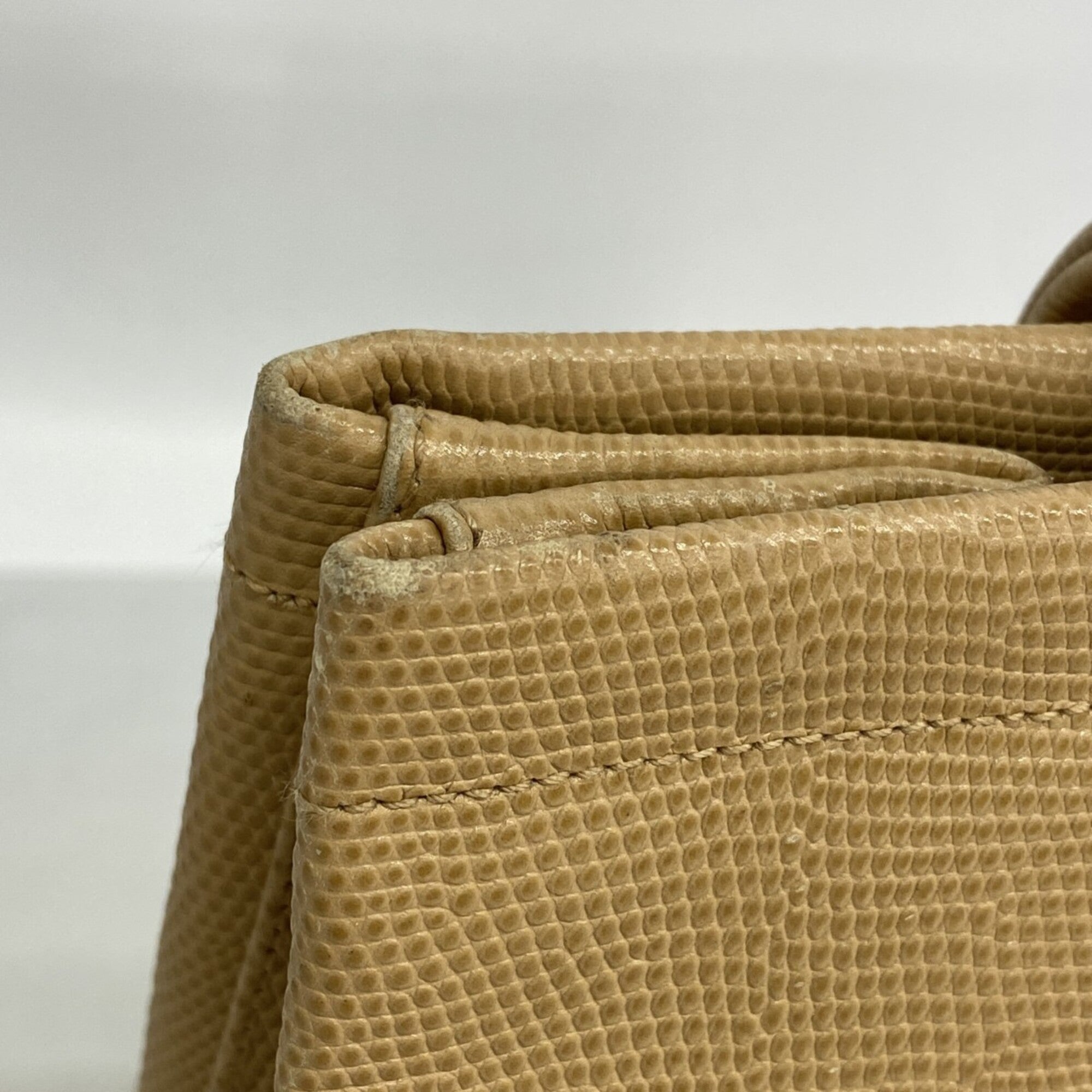 Salvatore Ferragamo Beige Leather Tote Bag (Pre-Owned)