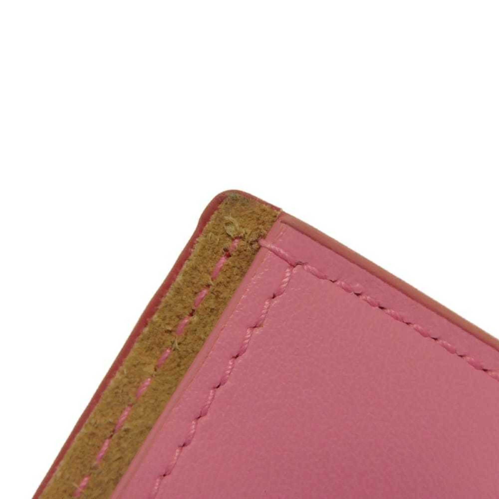 Bottega Veneta Intrecciato Red Color Leather Long Bill Wallet (Bi-Fold) (Pre-Owned)