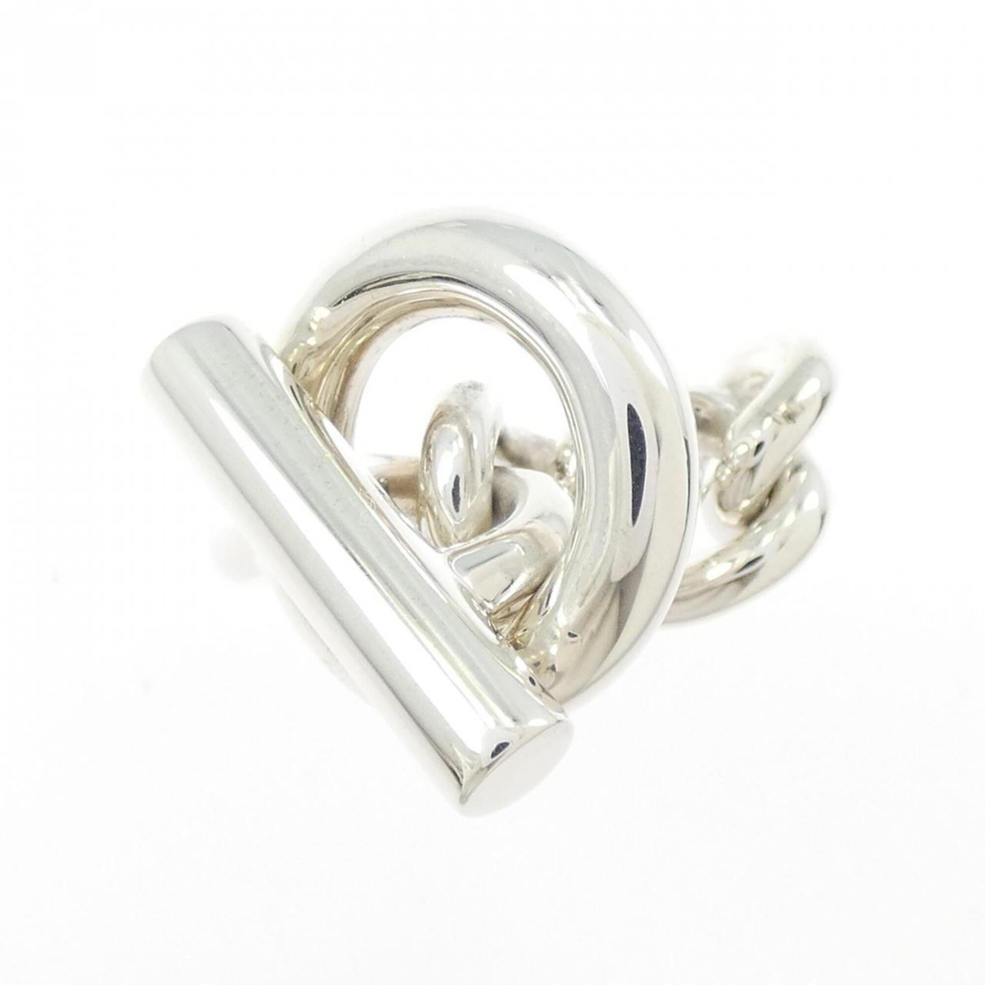 Hermes Silver 925 Band Ring (Pre-Owned)