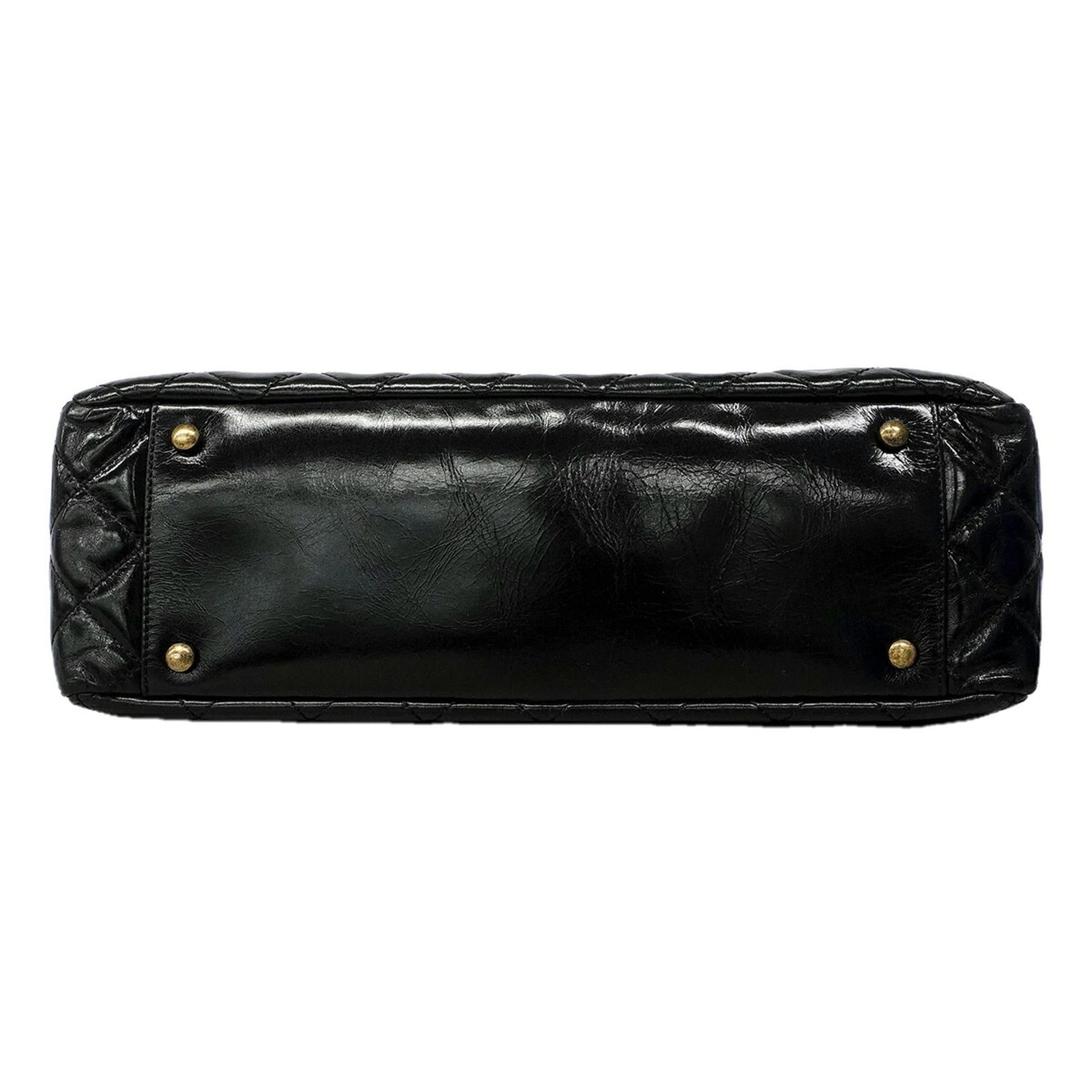 Chanel Black Leather Handbag (Pre-Owned)