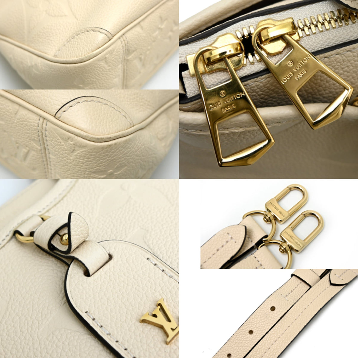 Louis Vuitton Cream Monogram Empreinte Handbag (Pre-Owned)
