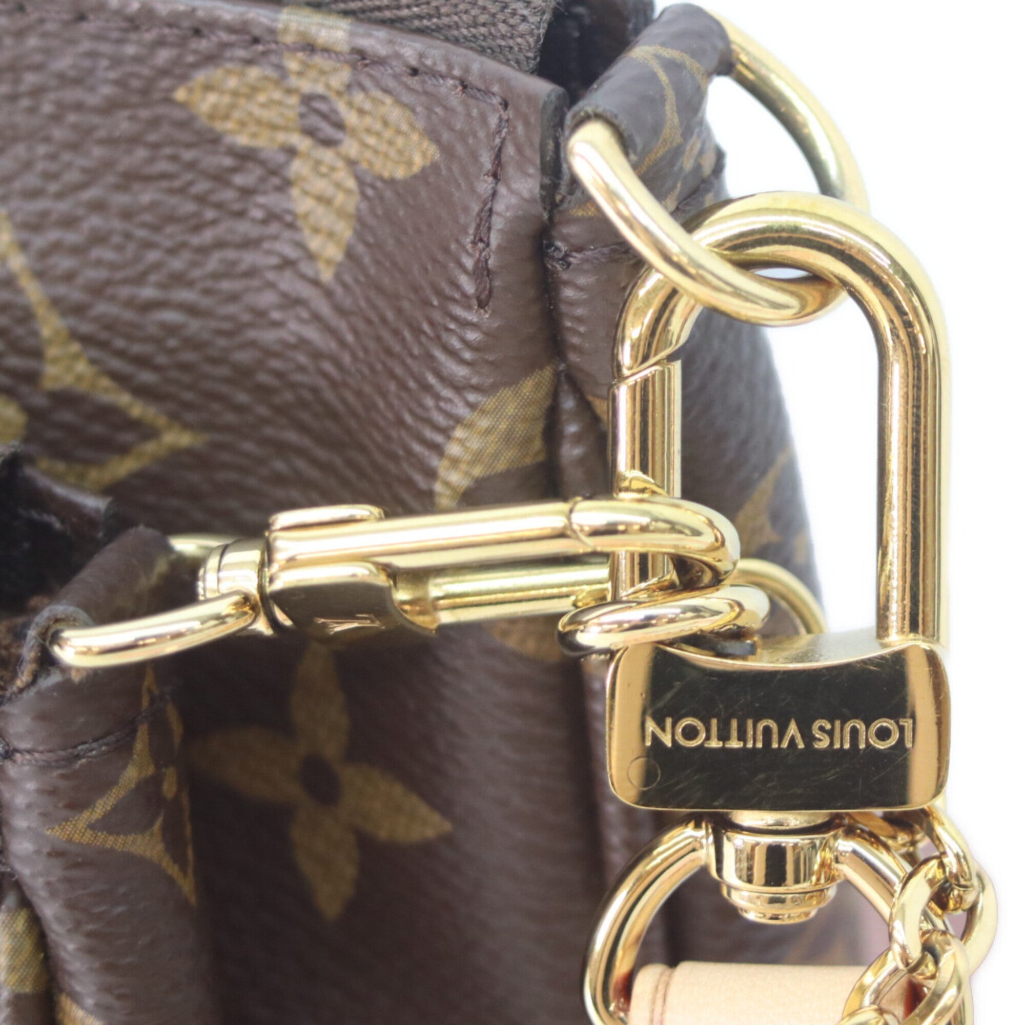 Louis Vuitton Brown Monogram Pouch Shoulder Bag (Pre-Owned)