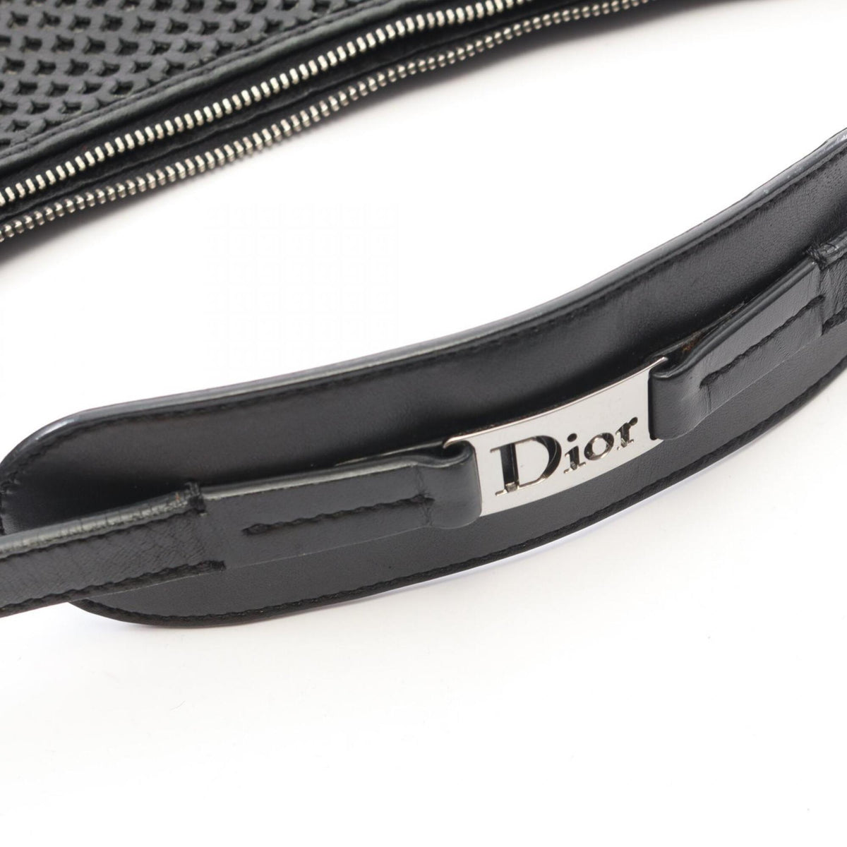 Christian Dior Black Leather Handbag Shoulder Bag (Pre-Owned)