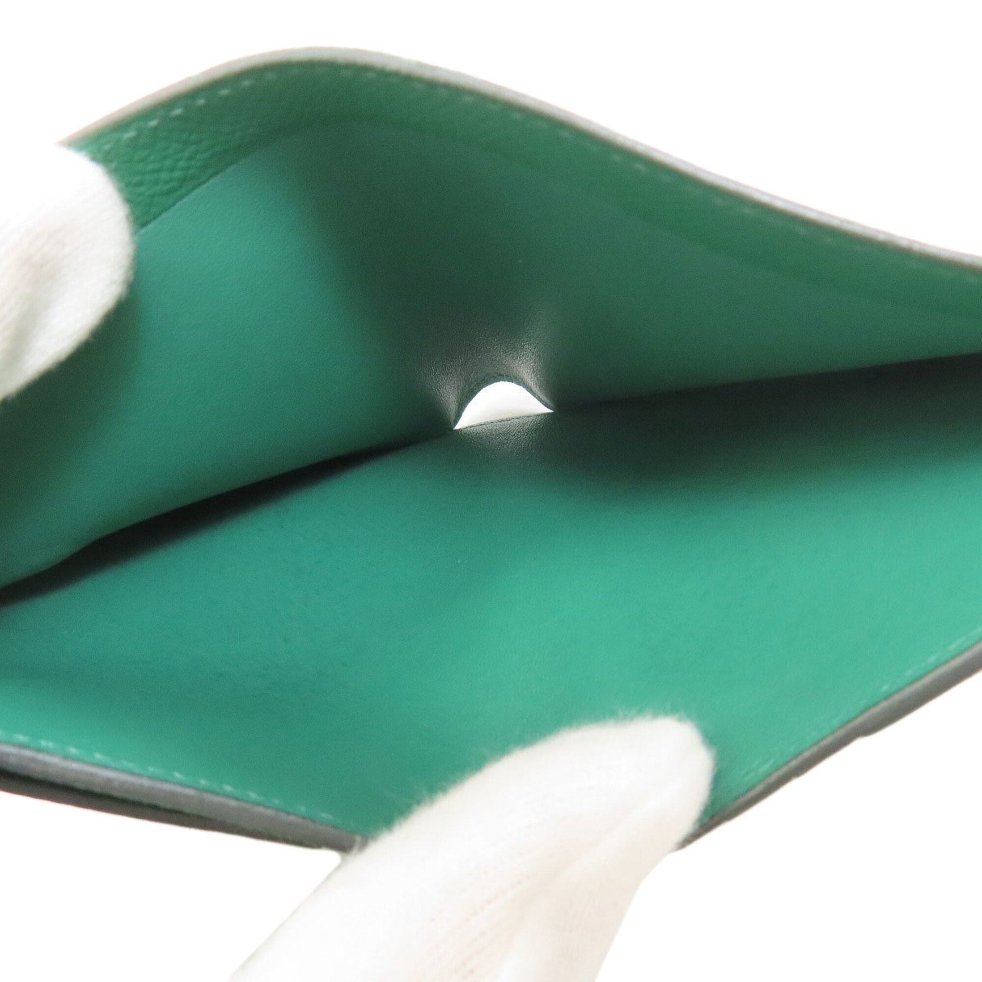 Hermes Green Epsom Leather Wallet (Bi-Fold) (Pre-Owned)
