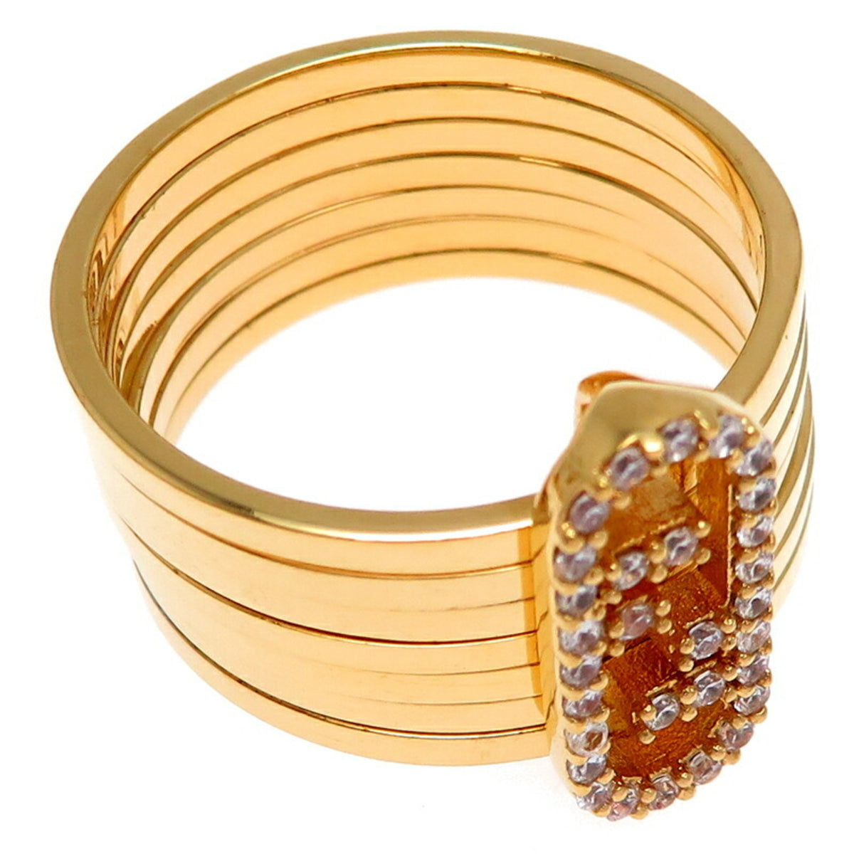 Fendi Gold Plating Band Ring (Pre-Owned)