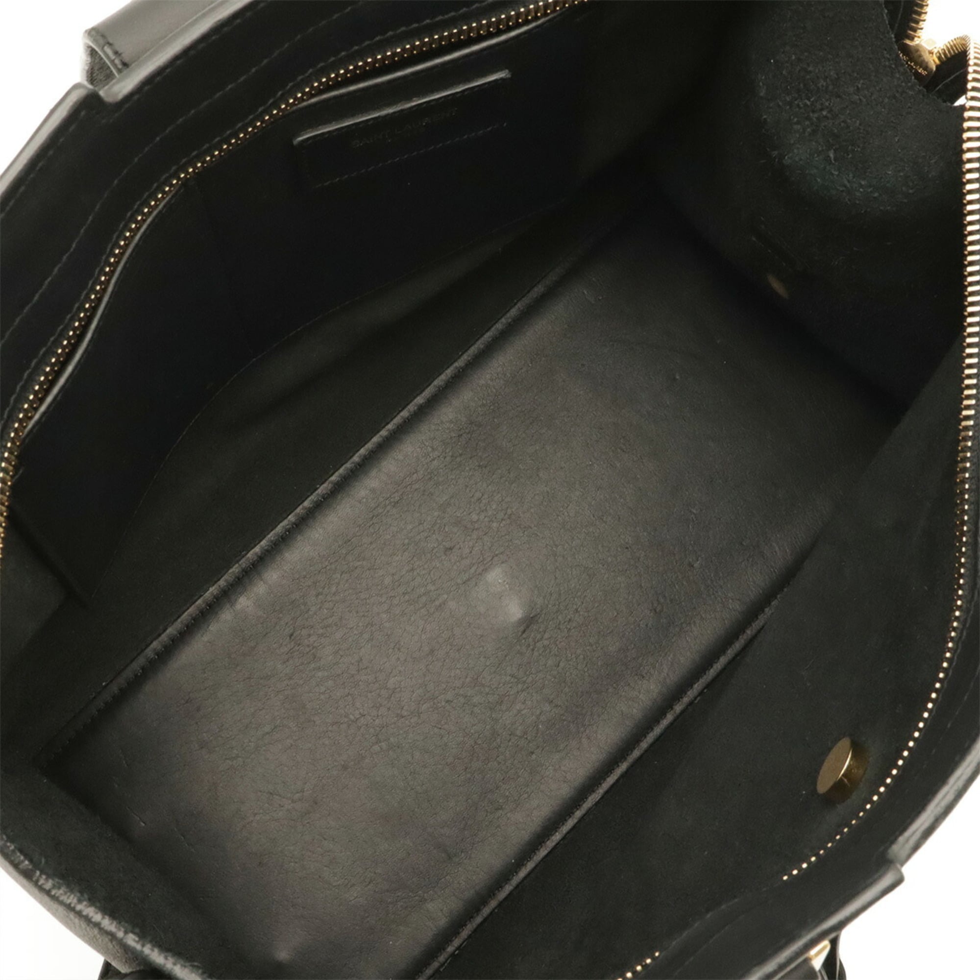Yves Saint Laurent Black Leather Handbag Shoulder Bag (Pre-Owned)