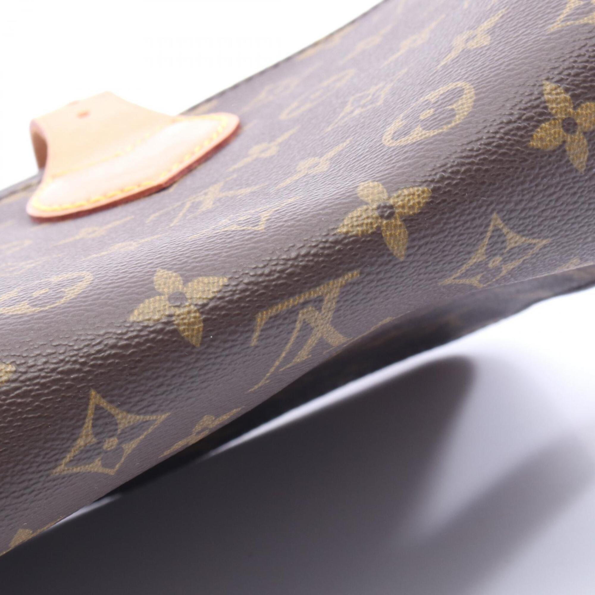 Louis Vuitton Brown Monogram Coated Canvas Leather Shoulder Bag (Pre-Owned)