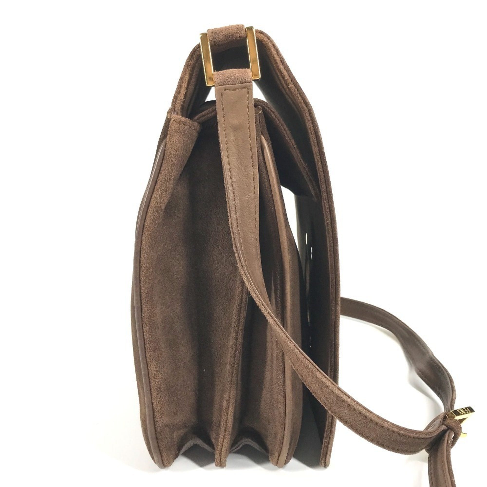 Fendi Brown Suede Shoulder Bag (Pre-Owned)