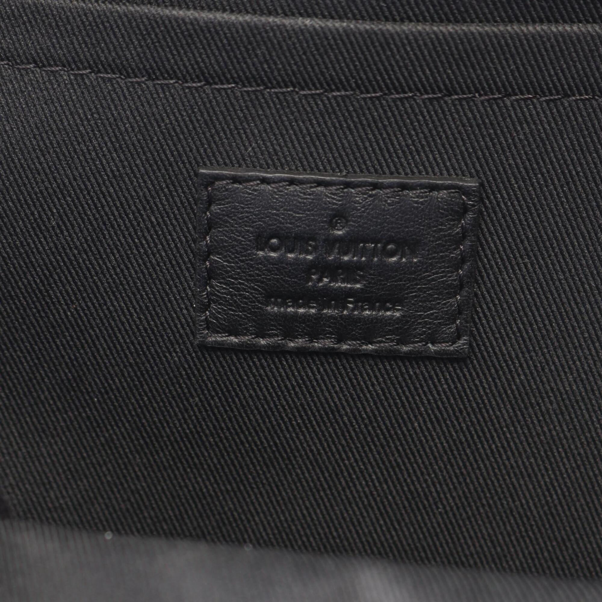 Louis Vuitton Black Leather Backpack Handbag (Pre-Owned)
