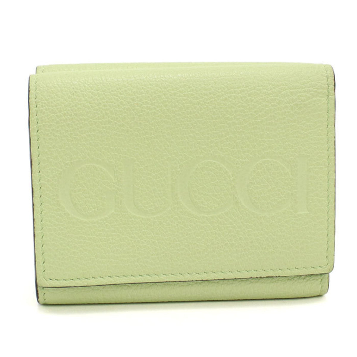 Gucci Green Leather Wallet (Tri-Fold) (Pre-Owned)