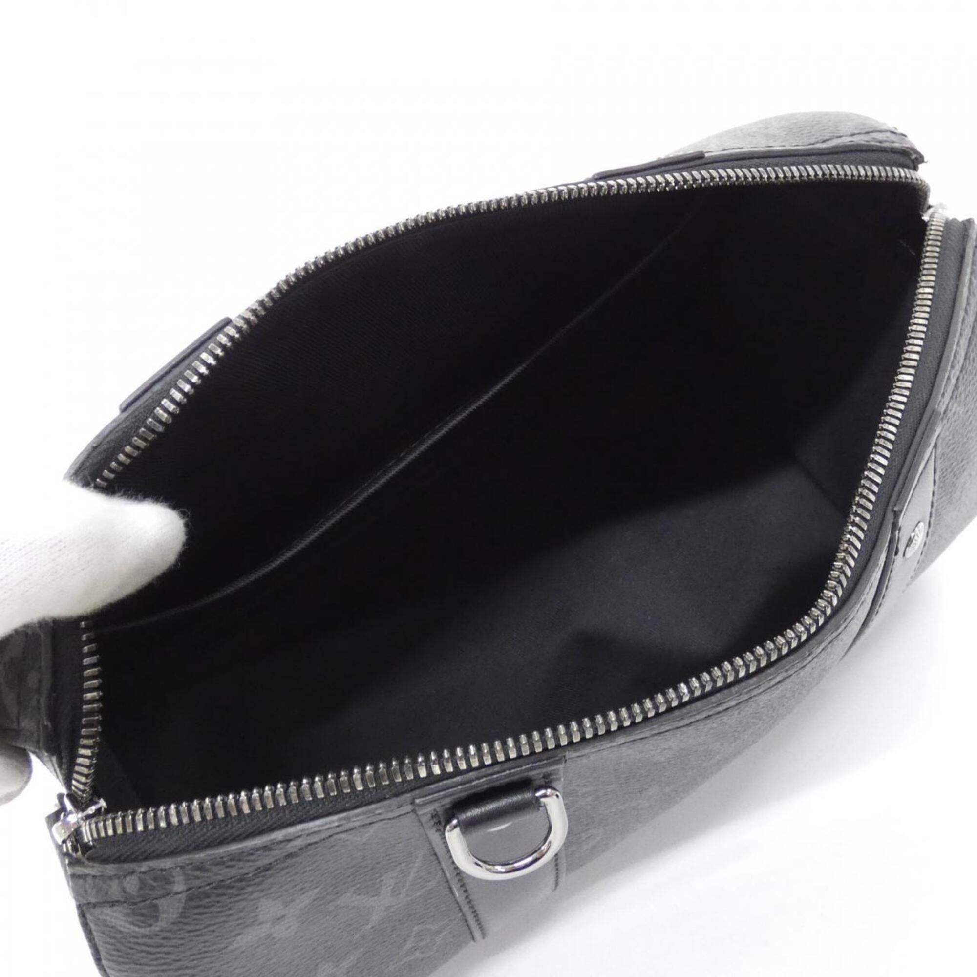 Louis Vuitton Black Gris Coated Canvas Shoulder Bag (Pre-Owned)