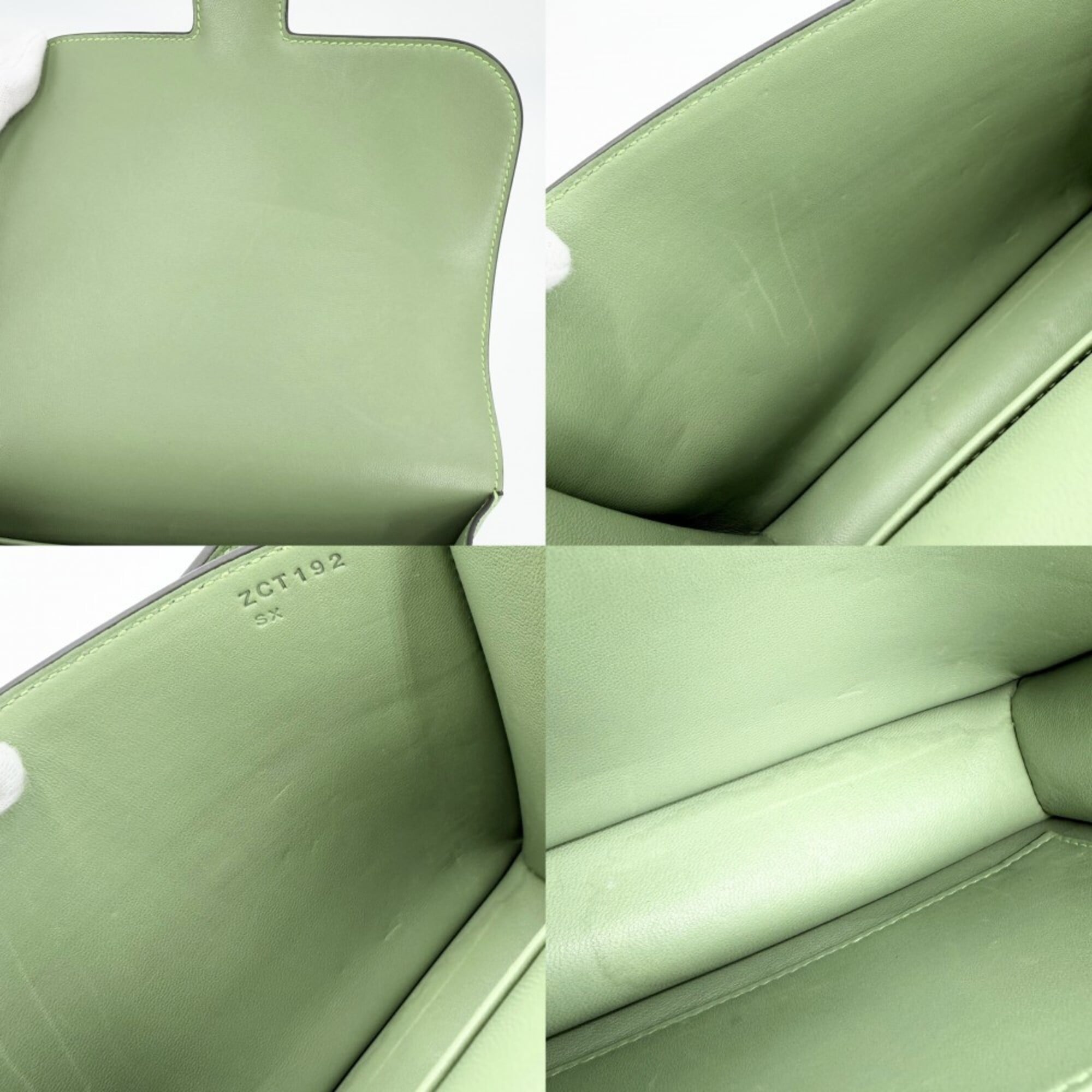 Hermes Green Epsom Leather Pochette Shoulder Bag (Pre-Owned)