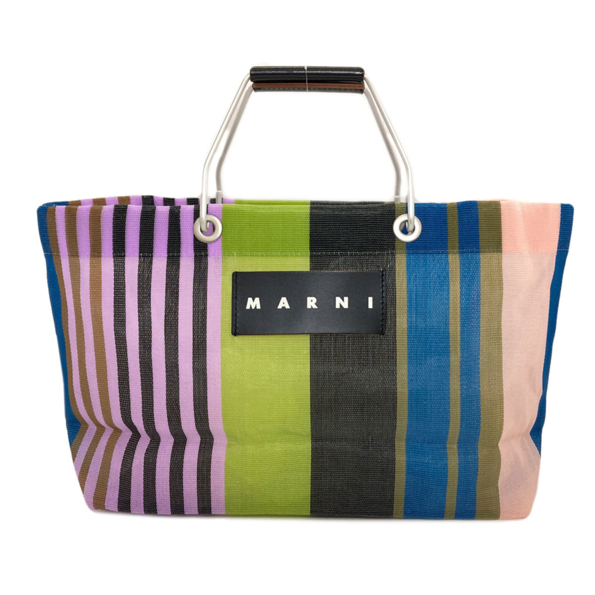 Marni Blue Brown Purple Pvc Handbag (Pre-Owned)