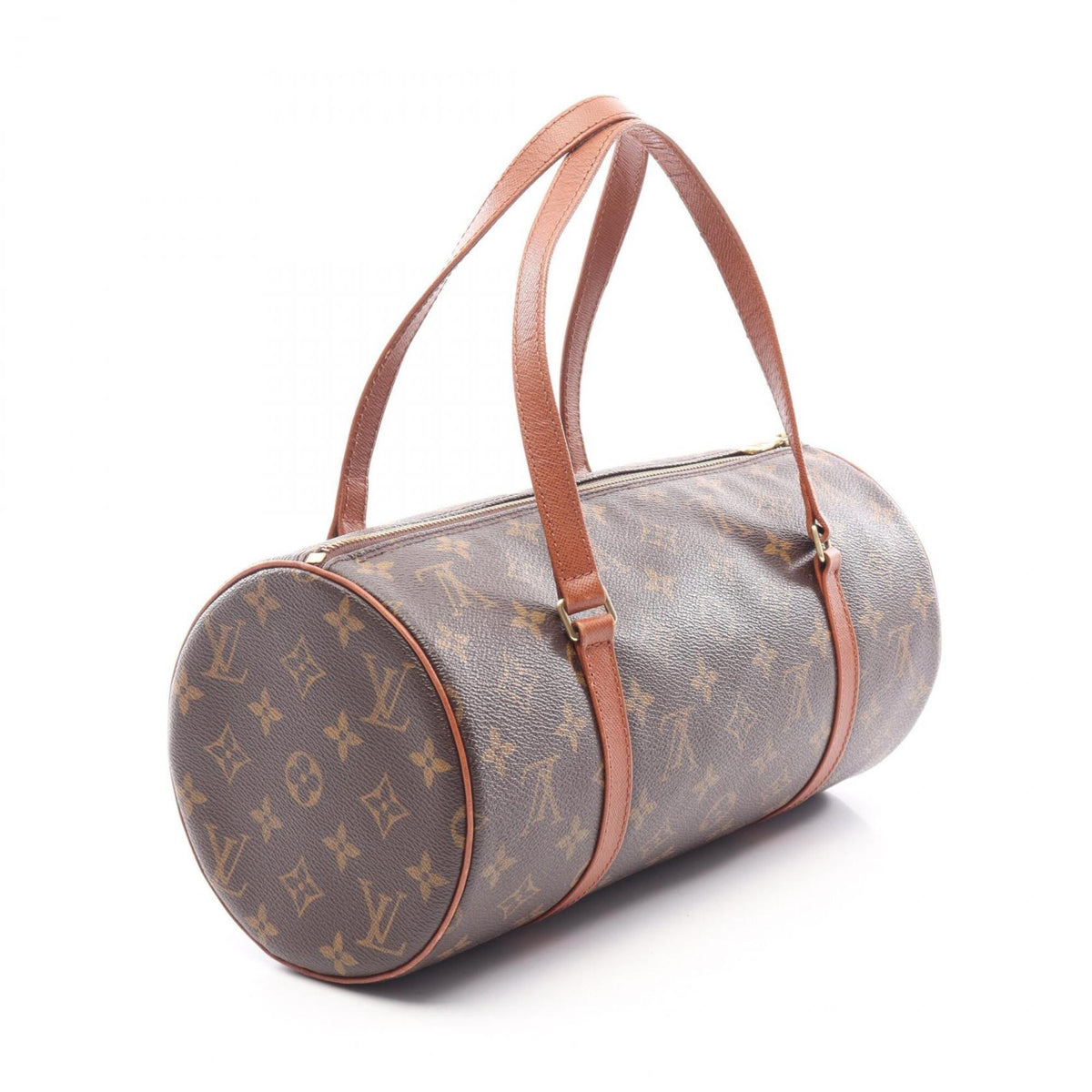 Louis Vuitton Monogram Brown Coated Canvas Leather Handbag (Pre-Owned)