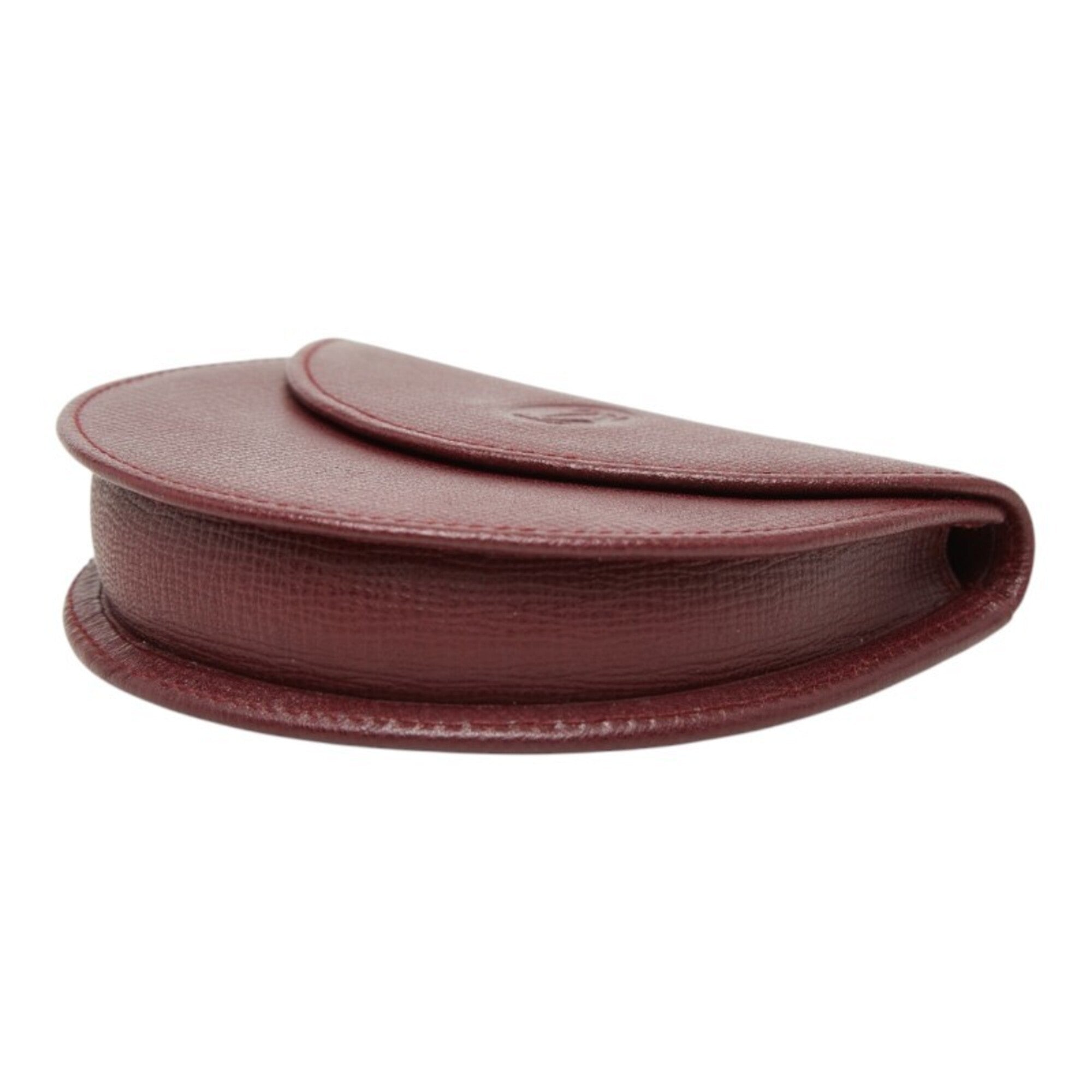 Cartier Bordeaux Wine Red Leather Coin Purse/Coin Case (Pre-Owned)