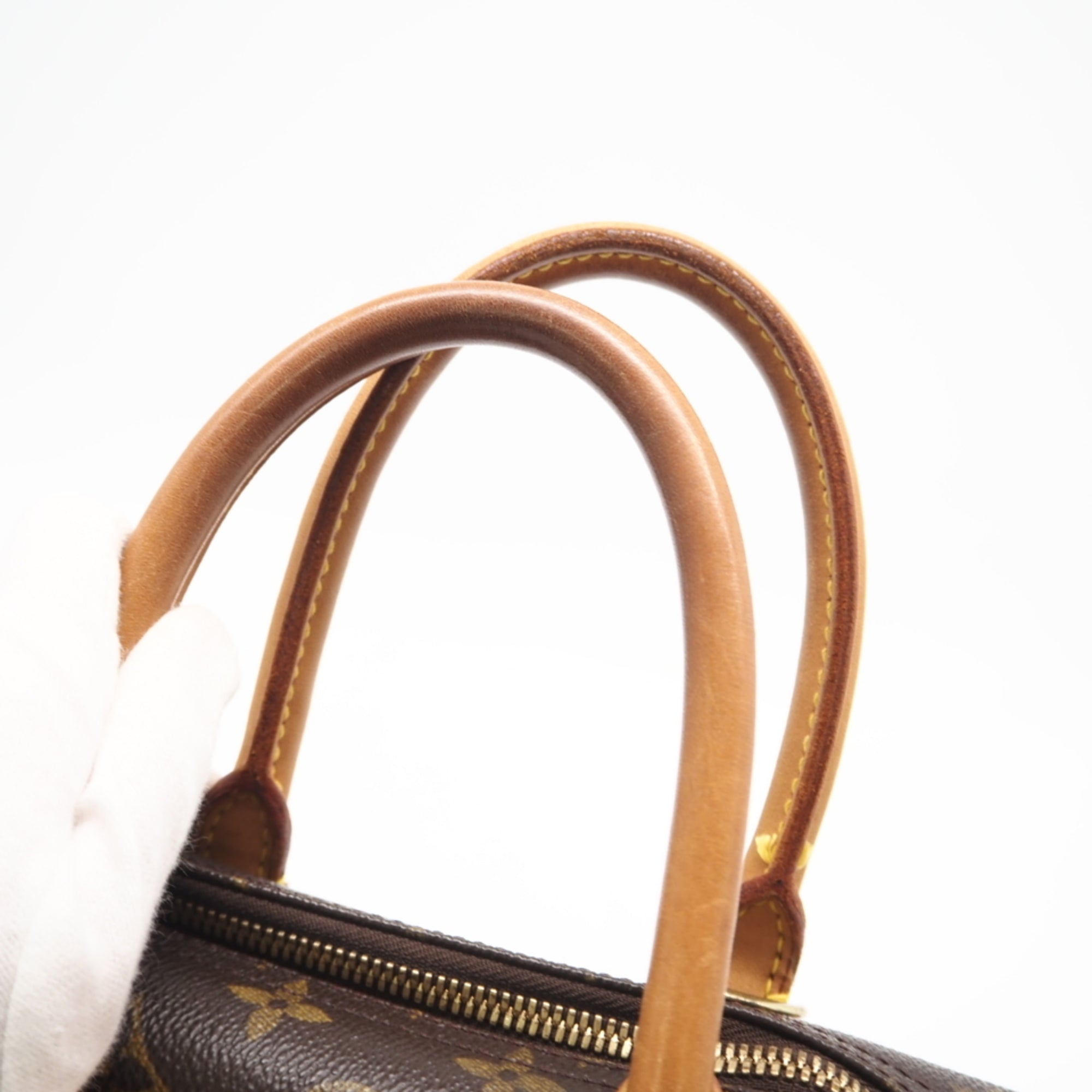 Louis Vuitton Brown Coated Canvas Leather Handbag (Pre-Owned)