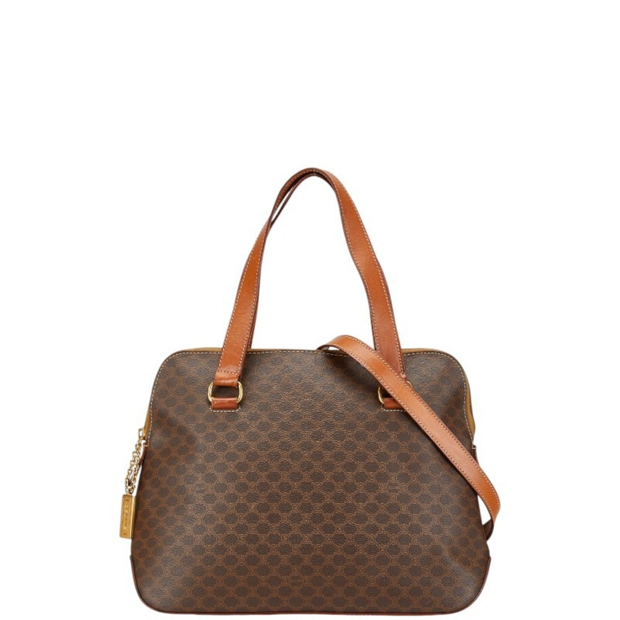 Celine Brown Pvc Leather Handbag Shoulder Bag (Pre-Owned)