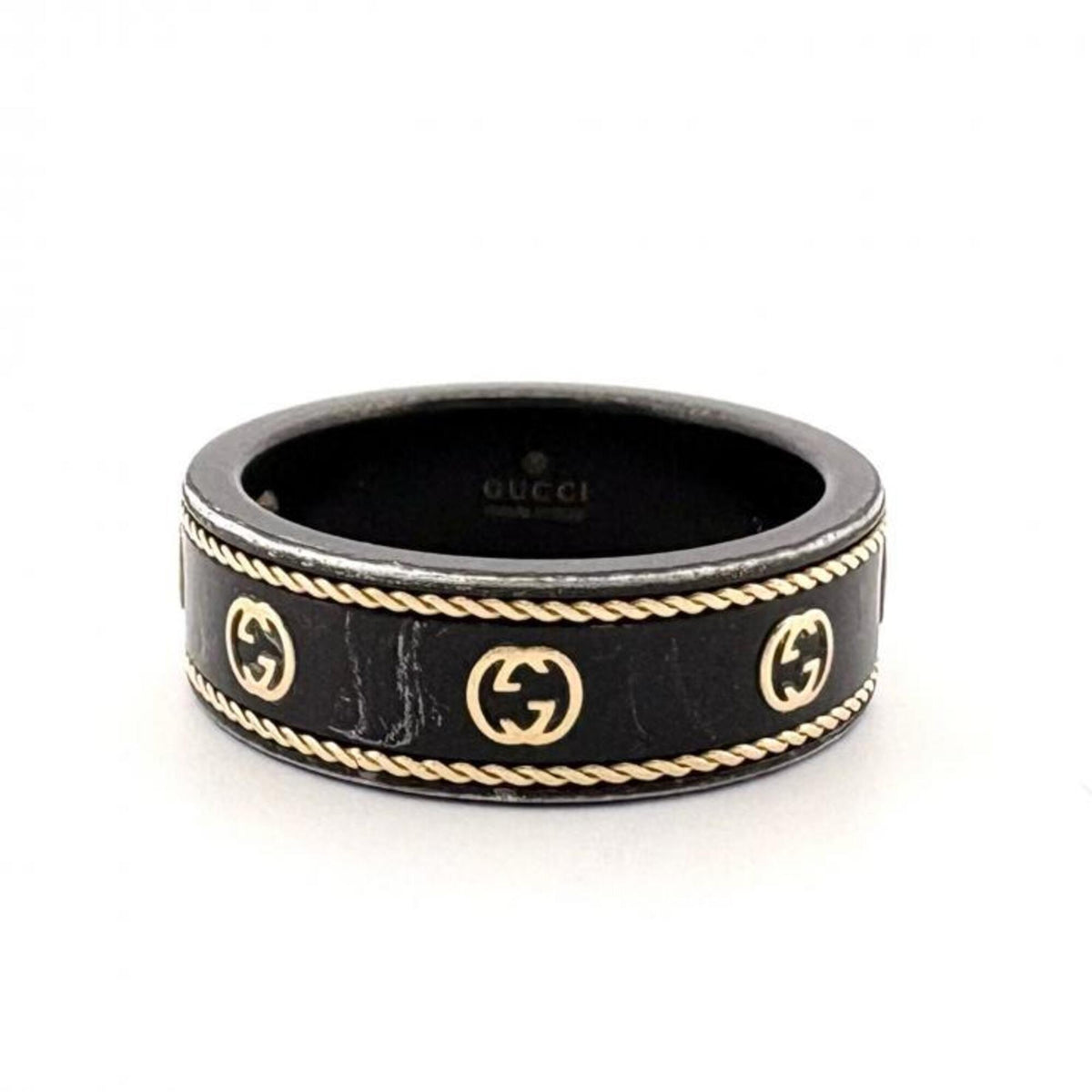 Gucci Gold Black Gold (18K) Band Ring (Pre-Owned)