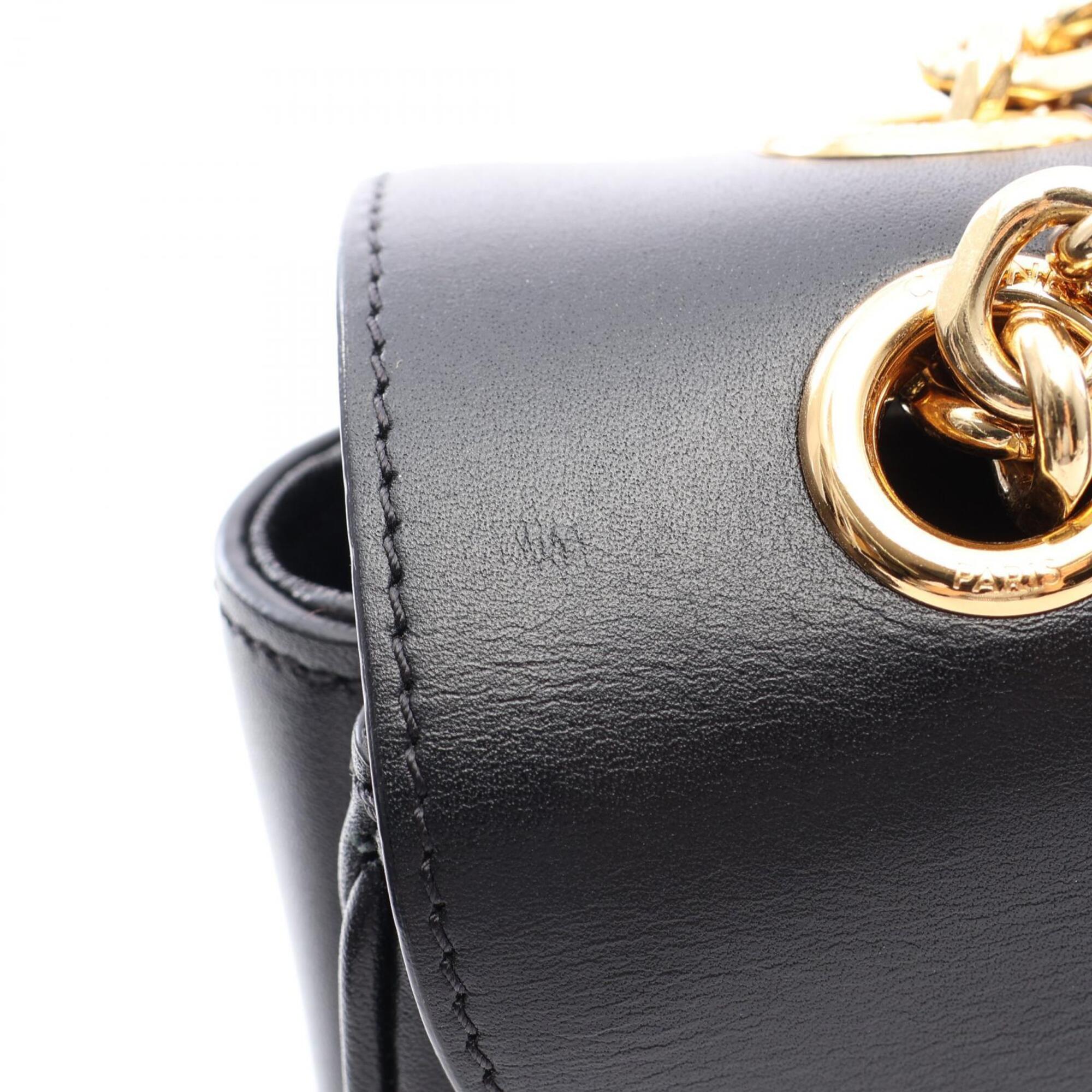 Celine Black Leather Handbag Shoulder Bag (Pre-Owned)