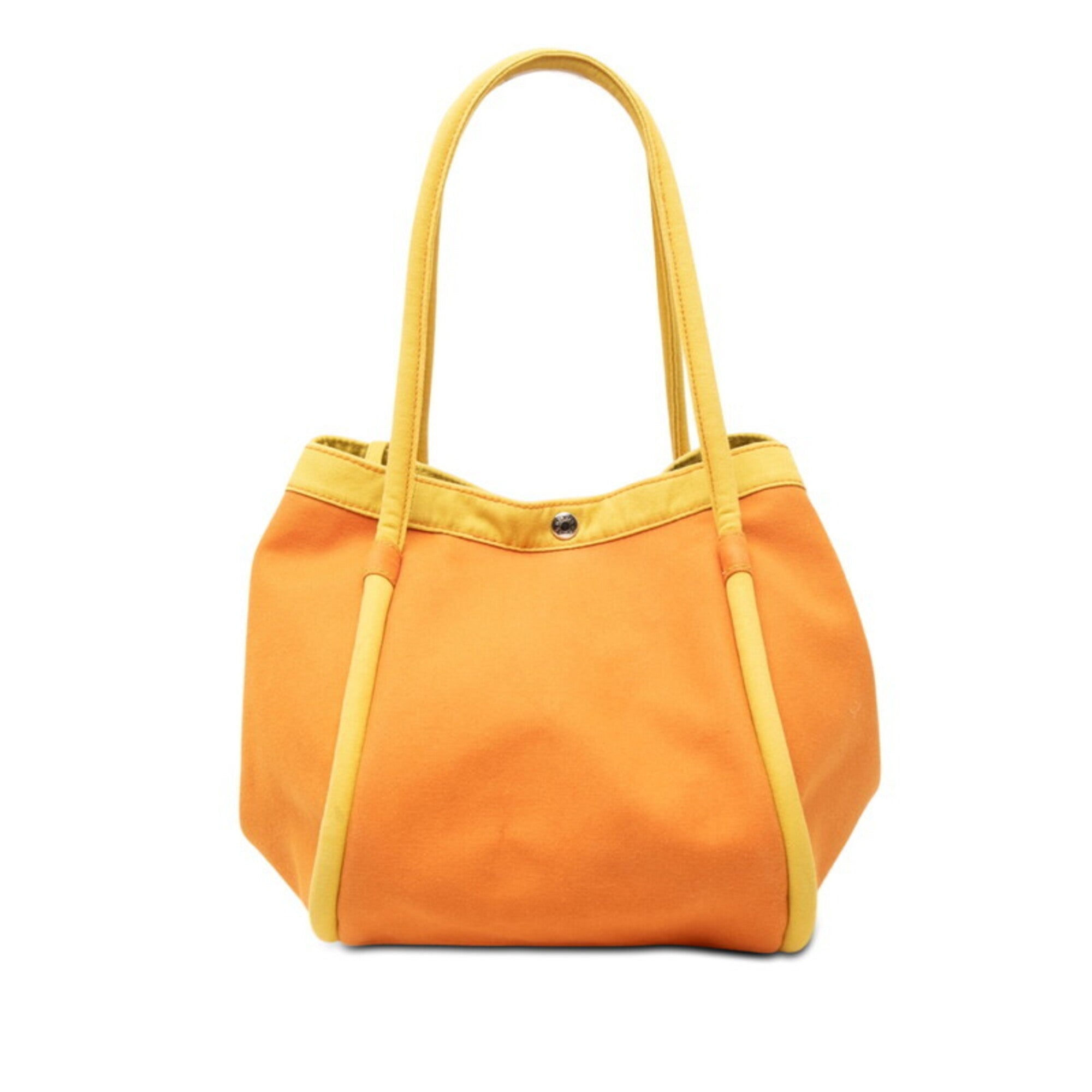 Hermes Orange Yellow Canvas Shoulder Bag Tote Bag (Pre-Owned)