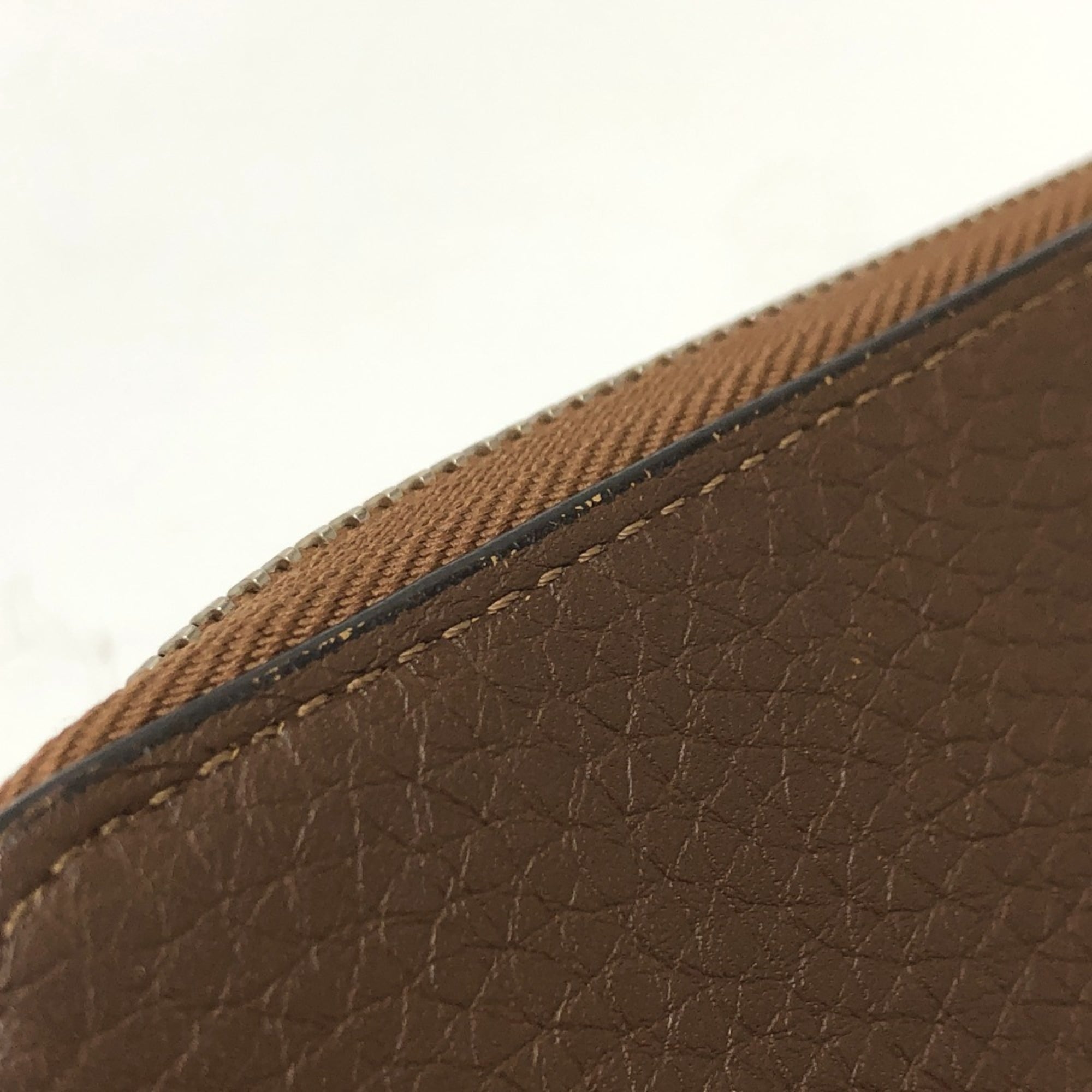 Louis Vuitton Brown Leather Long Wallet (Bi-Fold) (Pre-Owned)