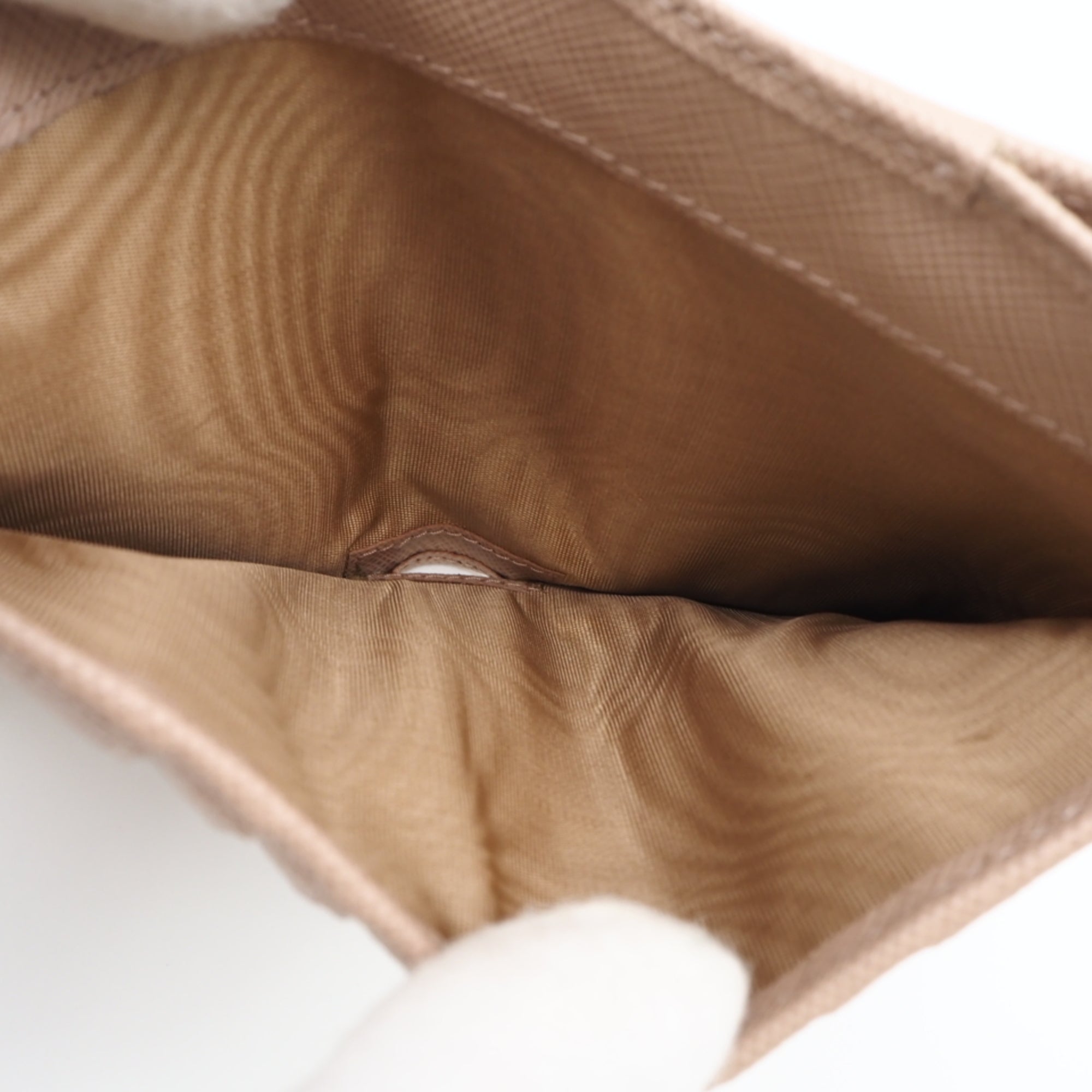 Prada Saffiano Beige Saffiano Wallet (Bi-Fold) (Pre-Owned)