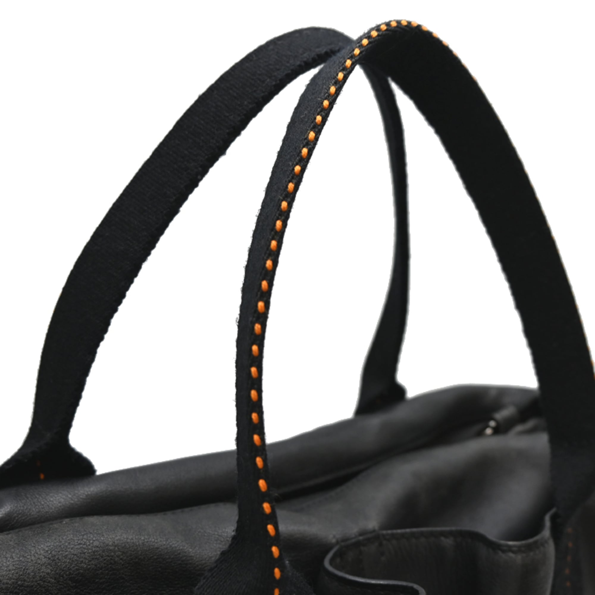 Hermes Black Veau Derma Handbag (Pre-Owned)