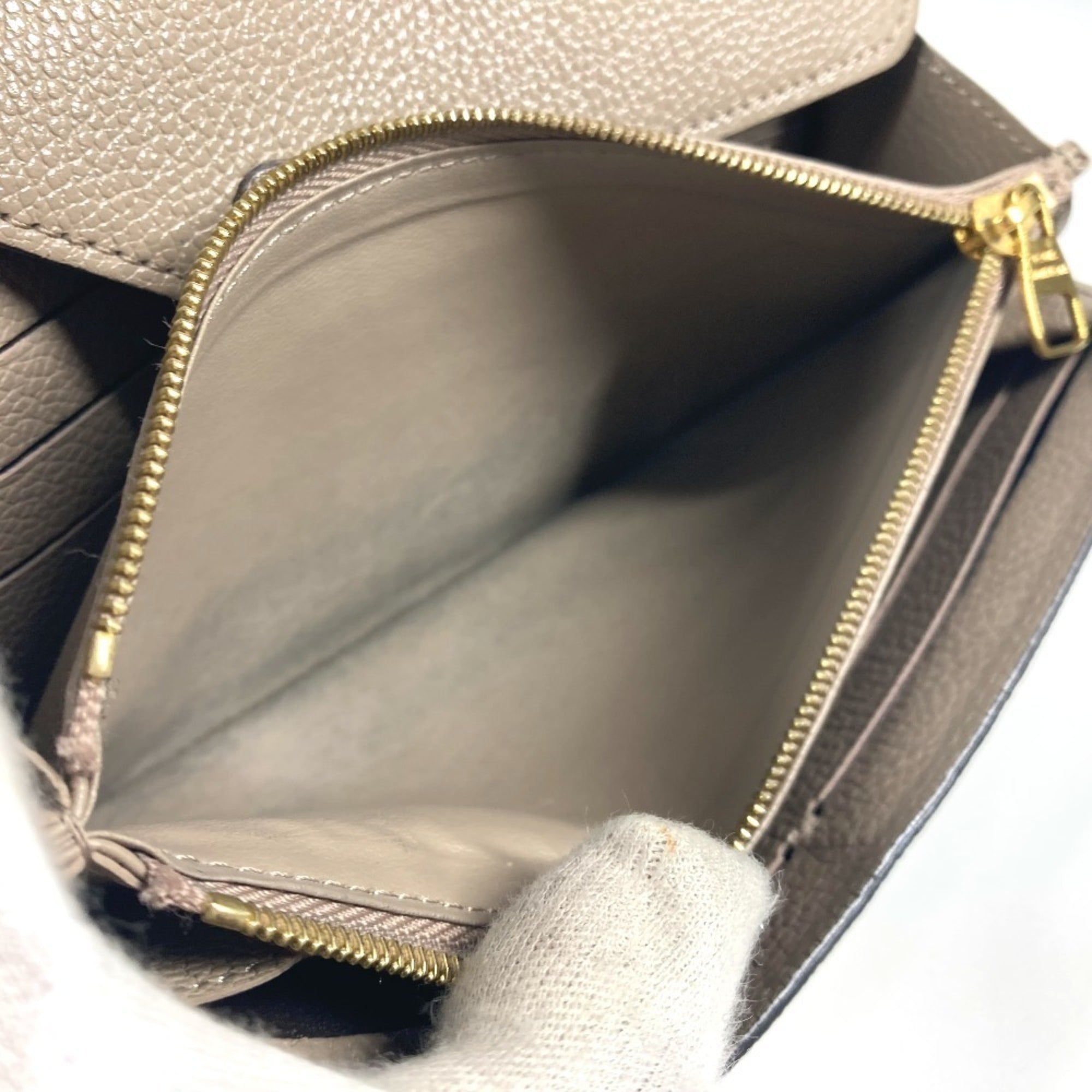 Louis Vuitton Beige Tourterelle Monogram Empreinte Long Wallet (Bi-Fold) (Pre-Owned)