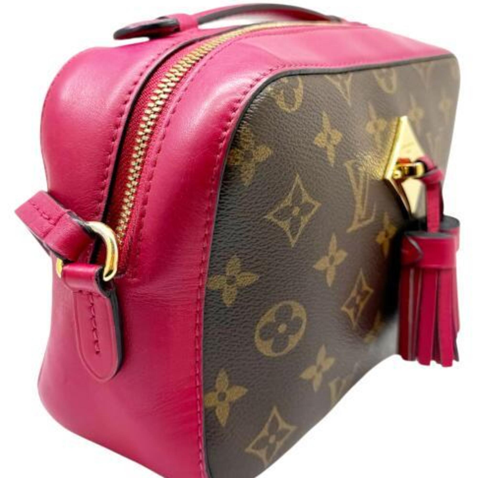 Louis Vuitton Brown Freesia Monogram Pink Monogram Shoulder Bag (Pre-Owned)