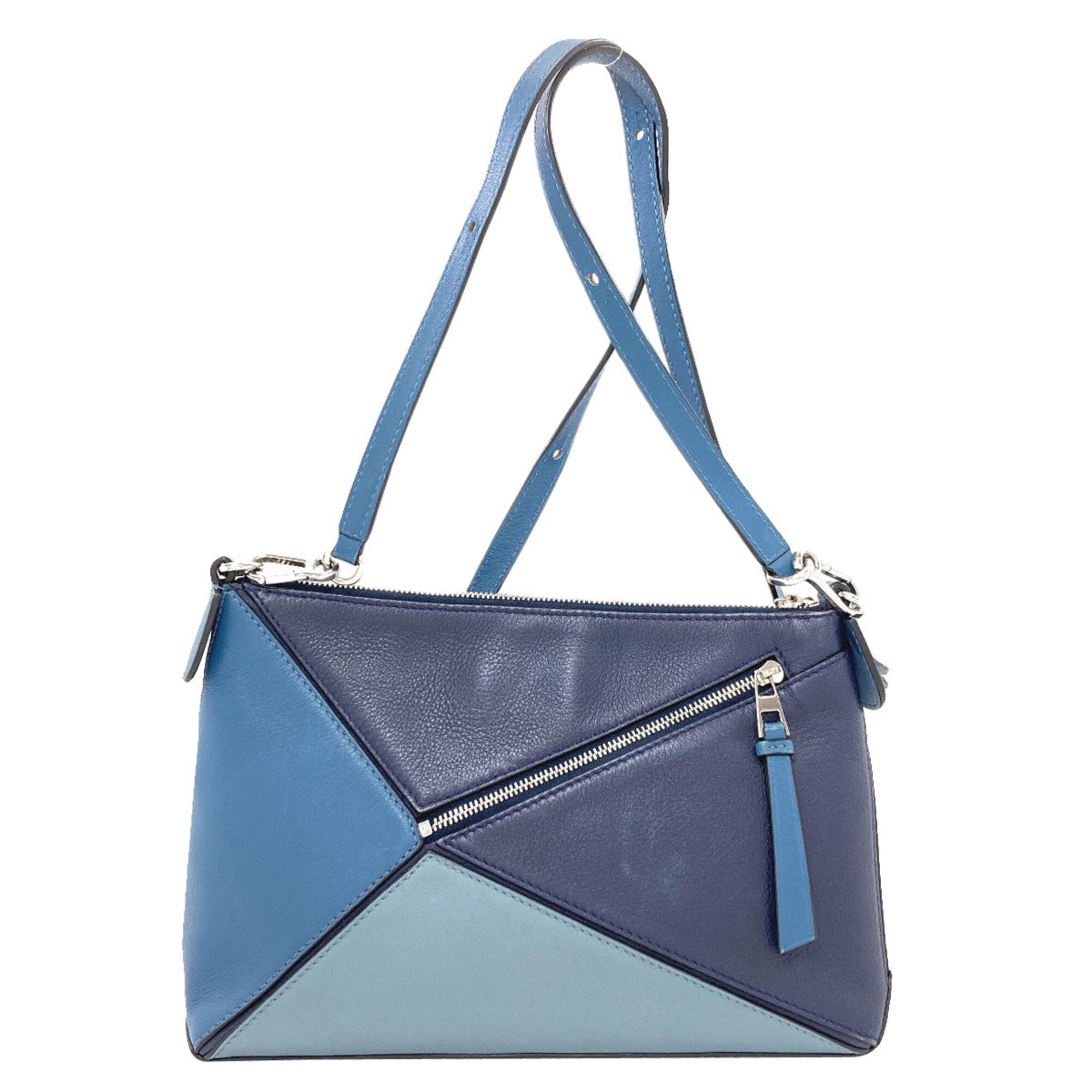 Loewe Puzzle Blue Shoulder Bag (Pre-Owned)