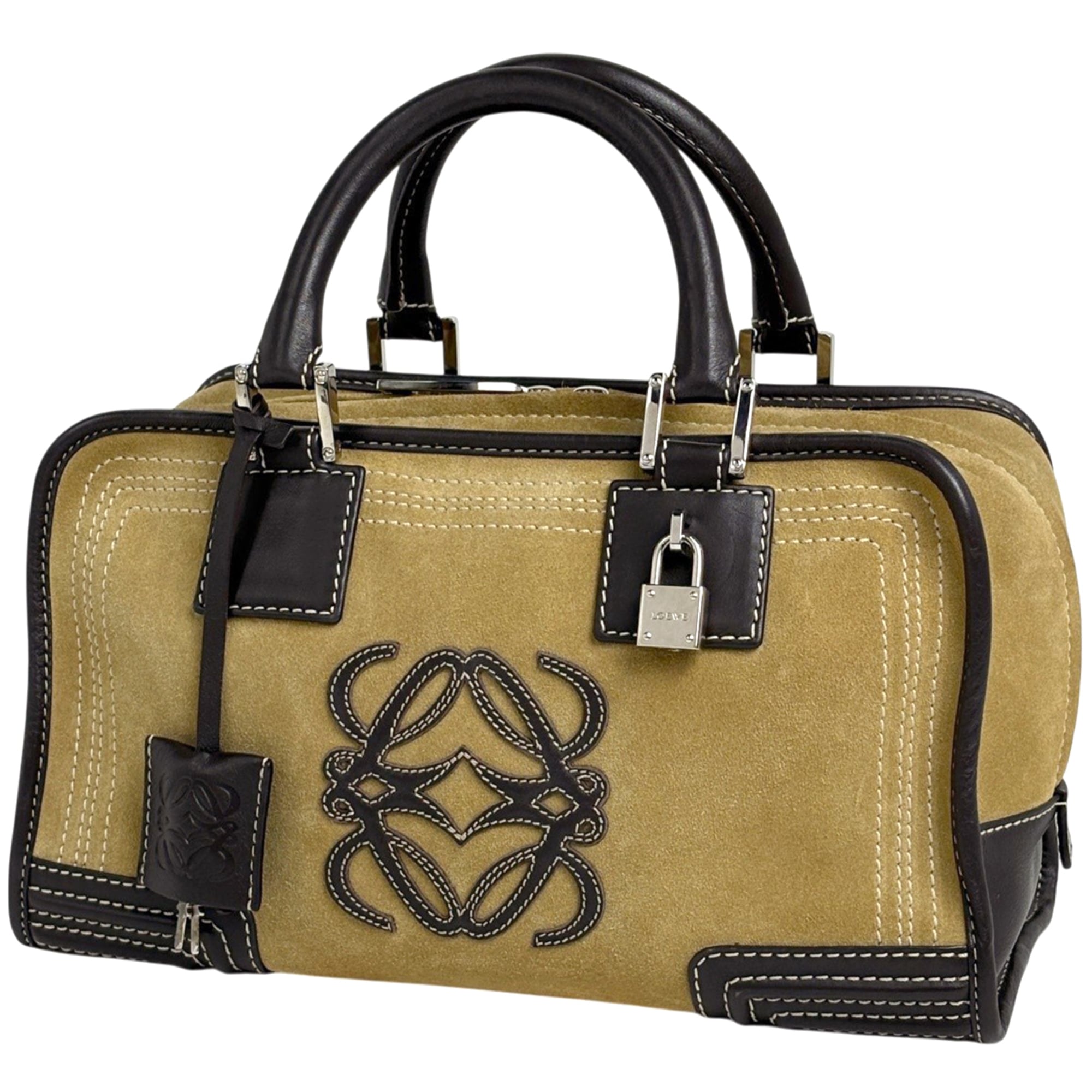 Loewe Brown Suede Leather Handbag (Pre-Owned)