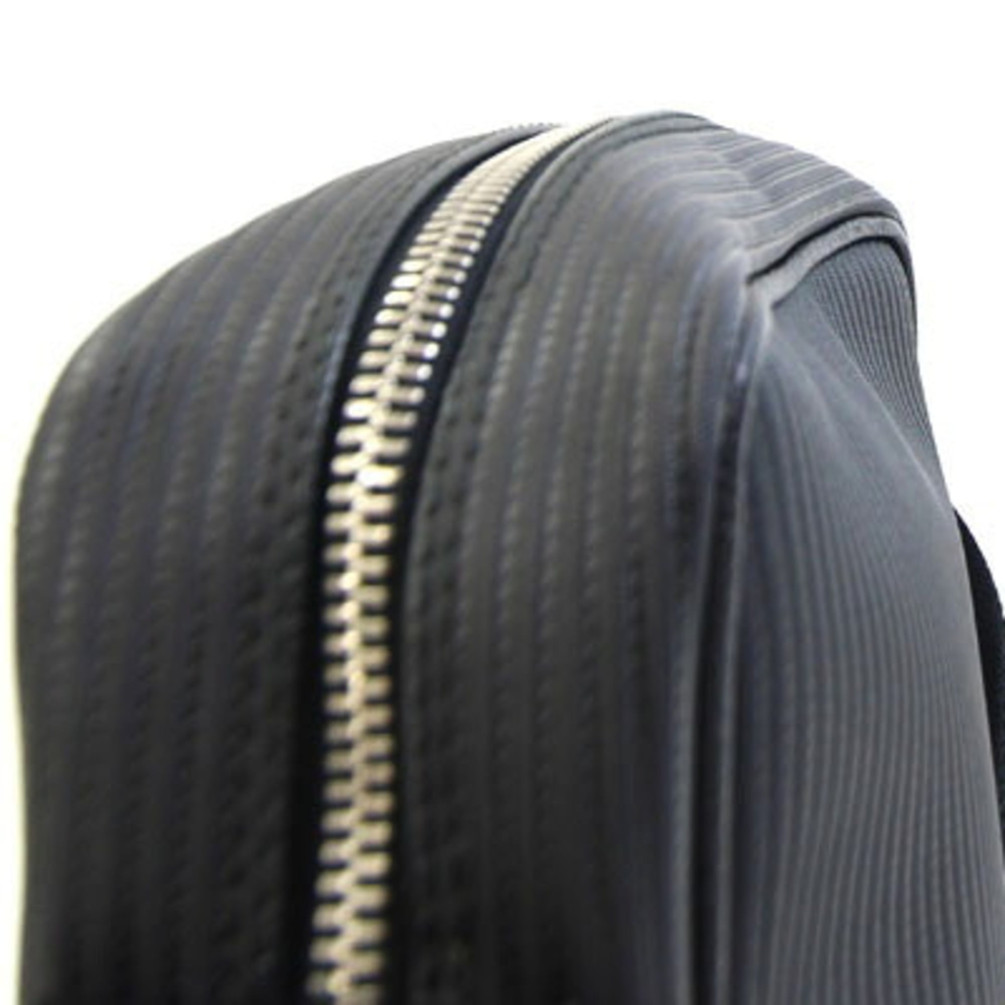 Bvlgari Millerighe Black Coated Canvas Leather Shoulder Bag (Pre-Owned)